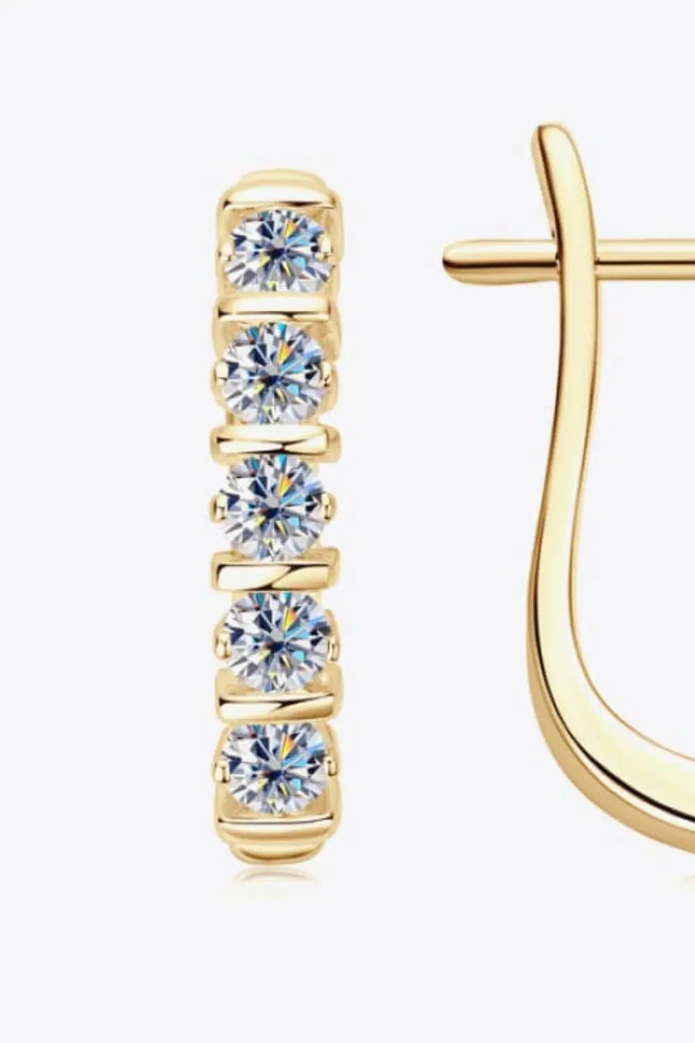Lovcia Moissanite 925 Sterling Silver Earrings-Earrings-Gold-One Size-Gold