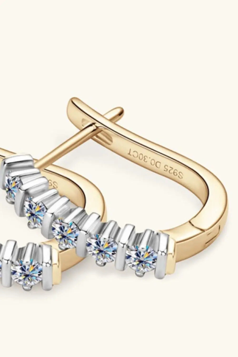 Lovcia Moissanite 925 Sterling Silver Earrings-Earrings-Gold-One Size-Gold