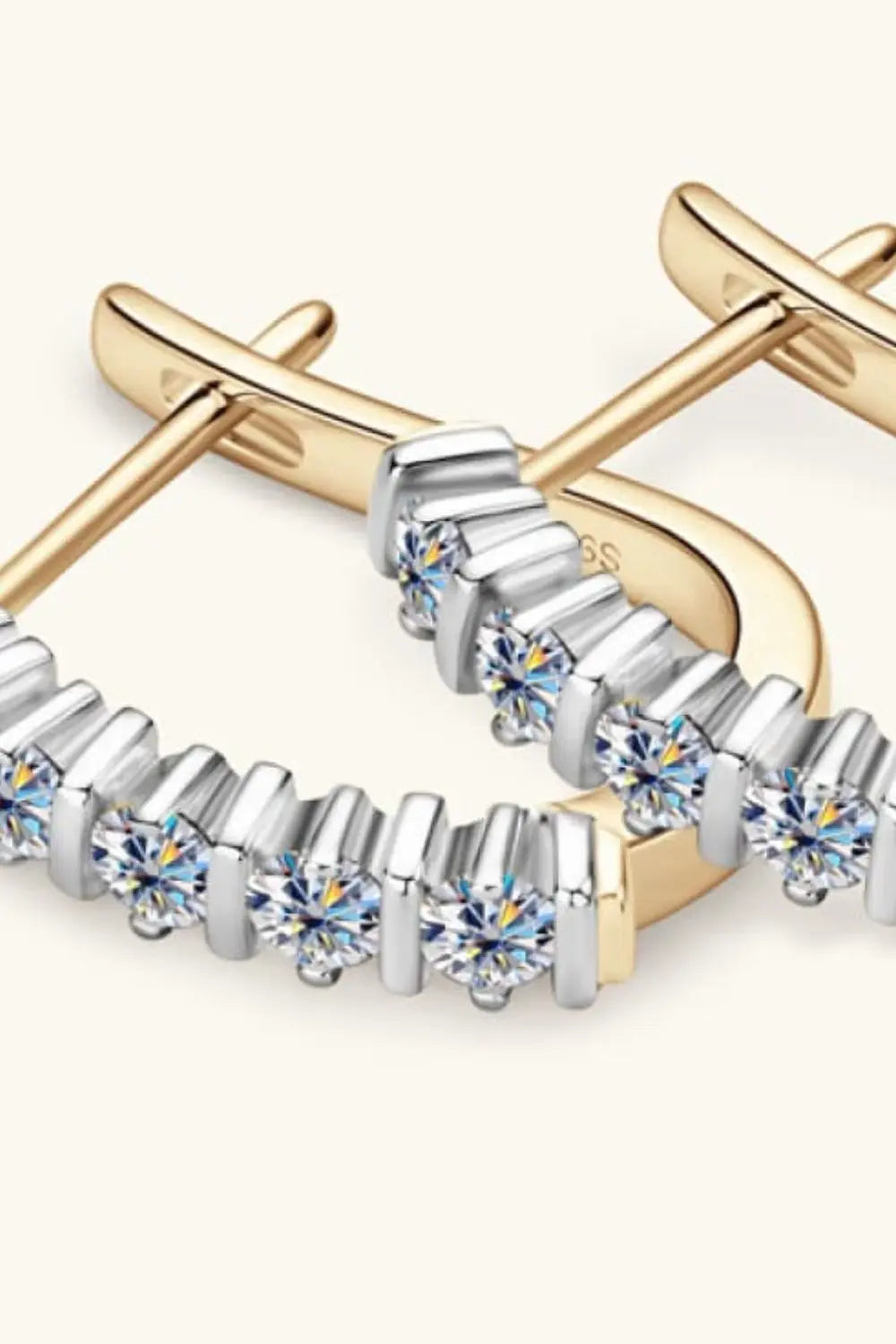 Lovcia Moissanite 925 Sterling Silver Earrings-Earrings-Gold-One Size-Gold