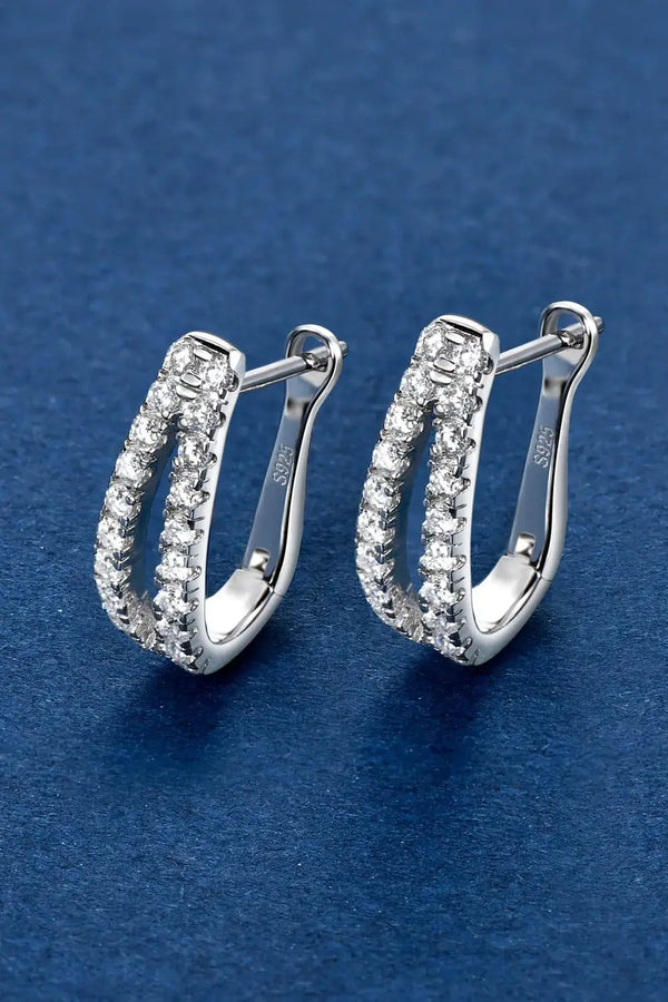 Lovcia Moissanite 925 Sterling Silver Earrings-Earrings-Silver-One Size-Silver