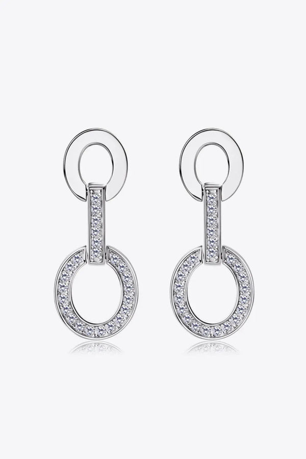 Lovcia Moissanite 925 Sterling Silver Earrings-Earrings-Silver-One Size-Silver