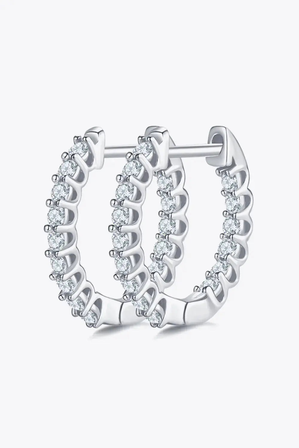 Lovcia Moissanite 925 Sterling Silver Earrings-Earrings-Silver-One Size-Silver