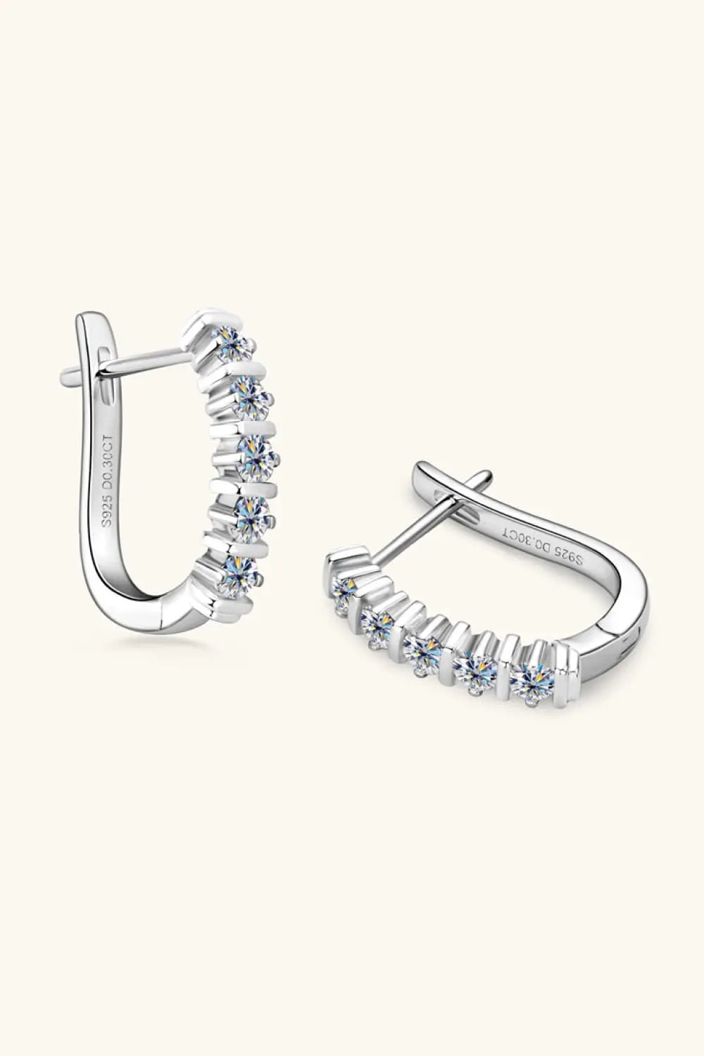 Lovcia Moissanite 925 Sterling Silver Earrings-Earrings-Silver-One Size-Silver
