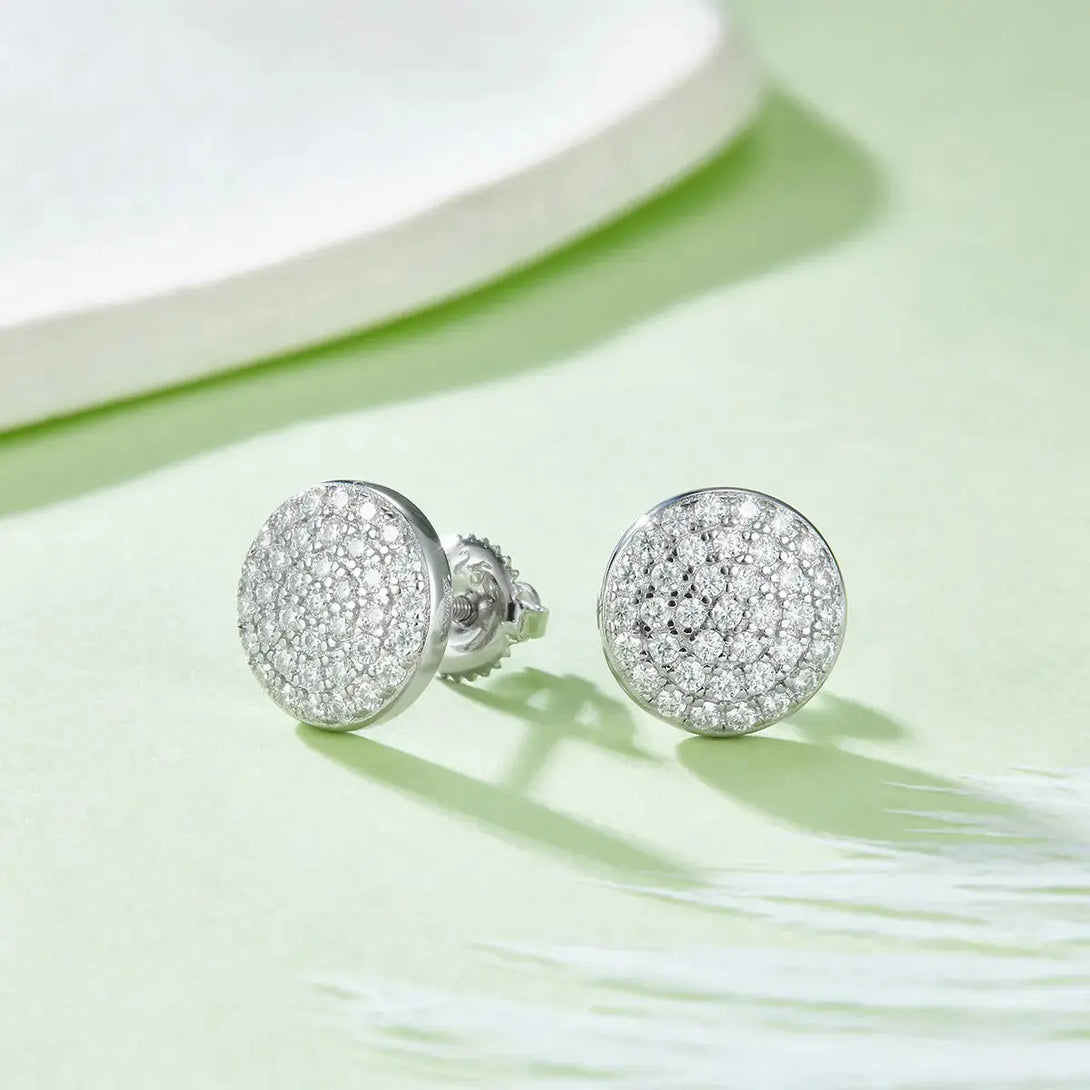 Lovcia Moissanite 925 Sterling Silver Earrings-Earrings-Silver-One Size-Silver