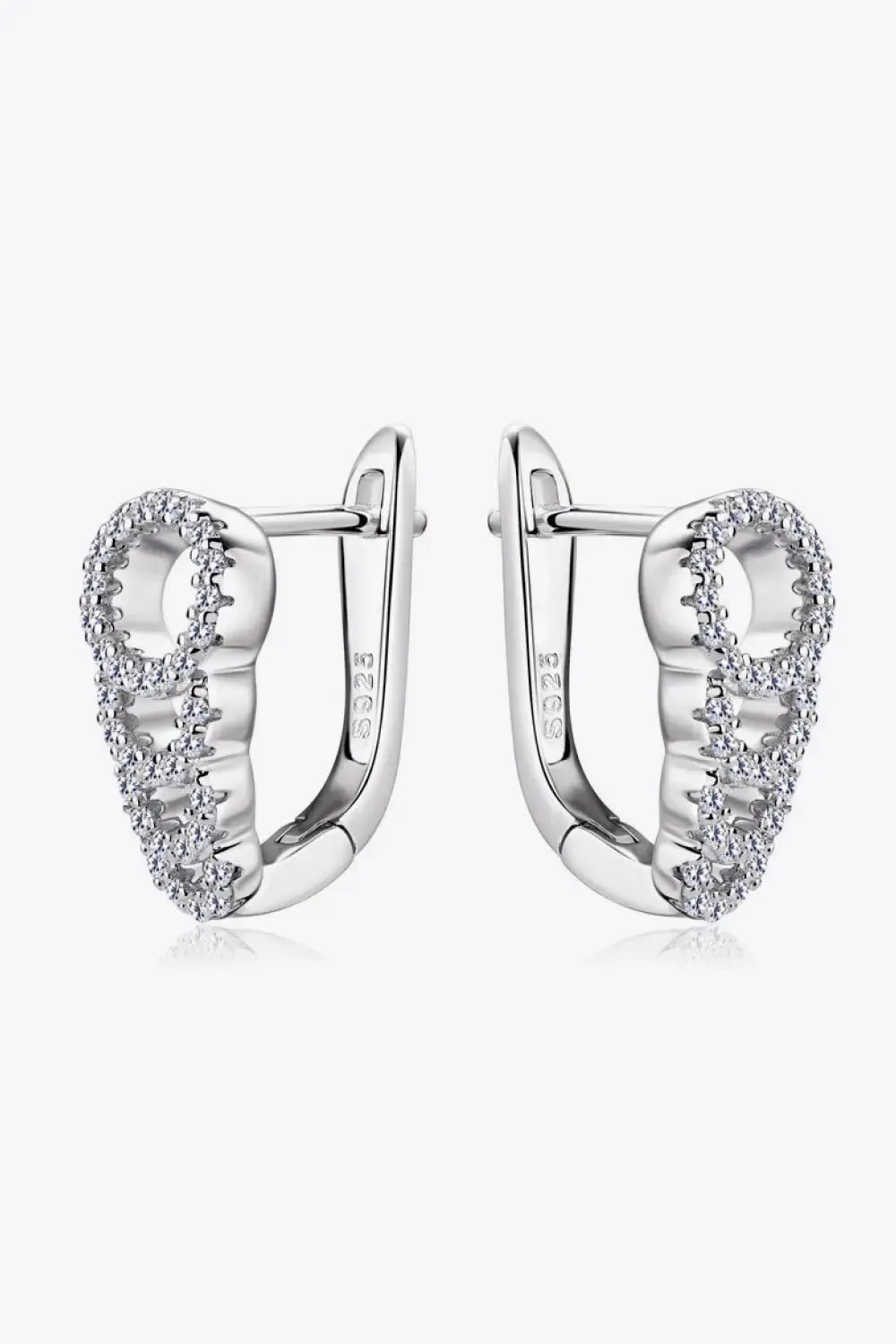 Lovcia Moissanite 925 Sterling Silver Earrings-Earrings-Silver-One Size-Silver