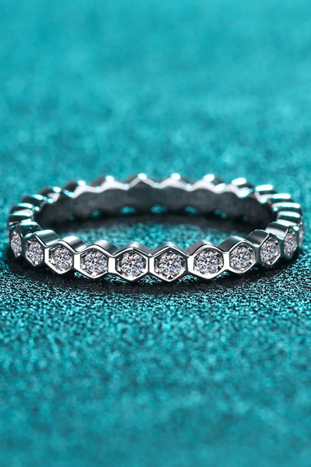 Lovcia Moissanite 925 Sterling Silver Eternity Ring-Rings-Silver-4-Silver