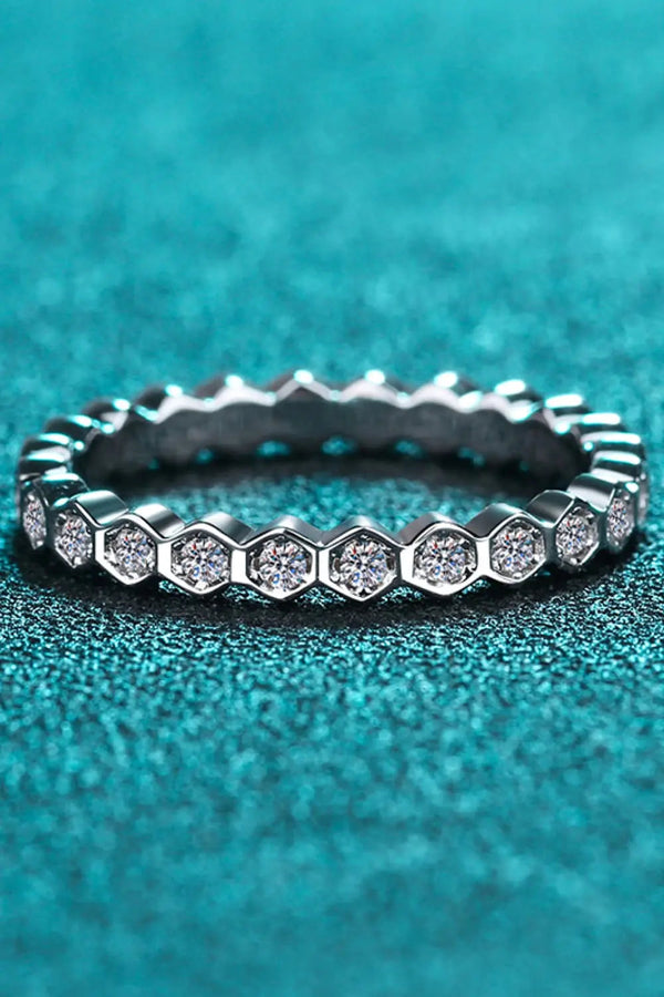 Lovcia Moissanite 925 Sterling Silver Eternity Ring-Rings-Silver-4-Silver