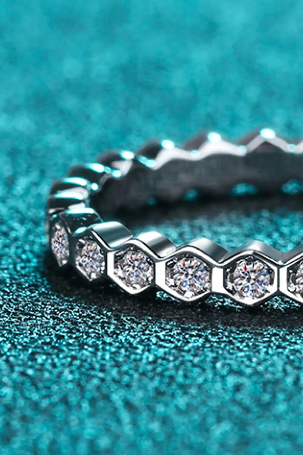 Lovcia Moissanite 925 Sterling Silver Eternity Ring-Rings-Silver-4-Silver