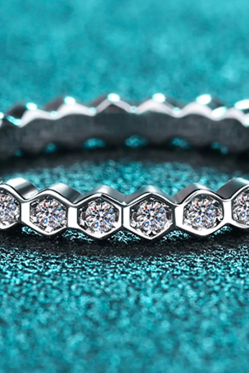 Lovcia Moissanite 925 Sterling Silver Eternity Ring-Rings-Silver-4-Silver
