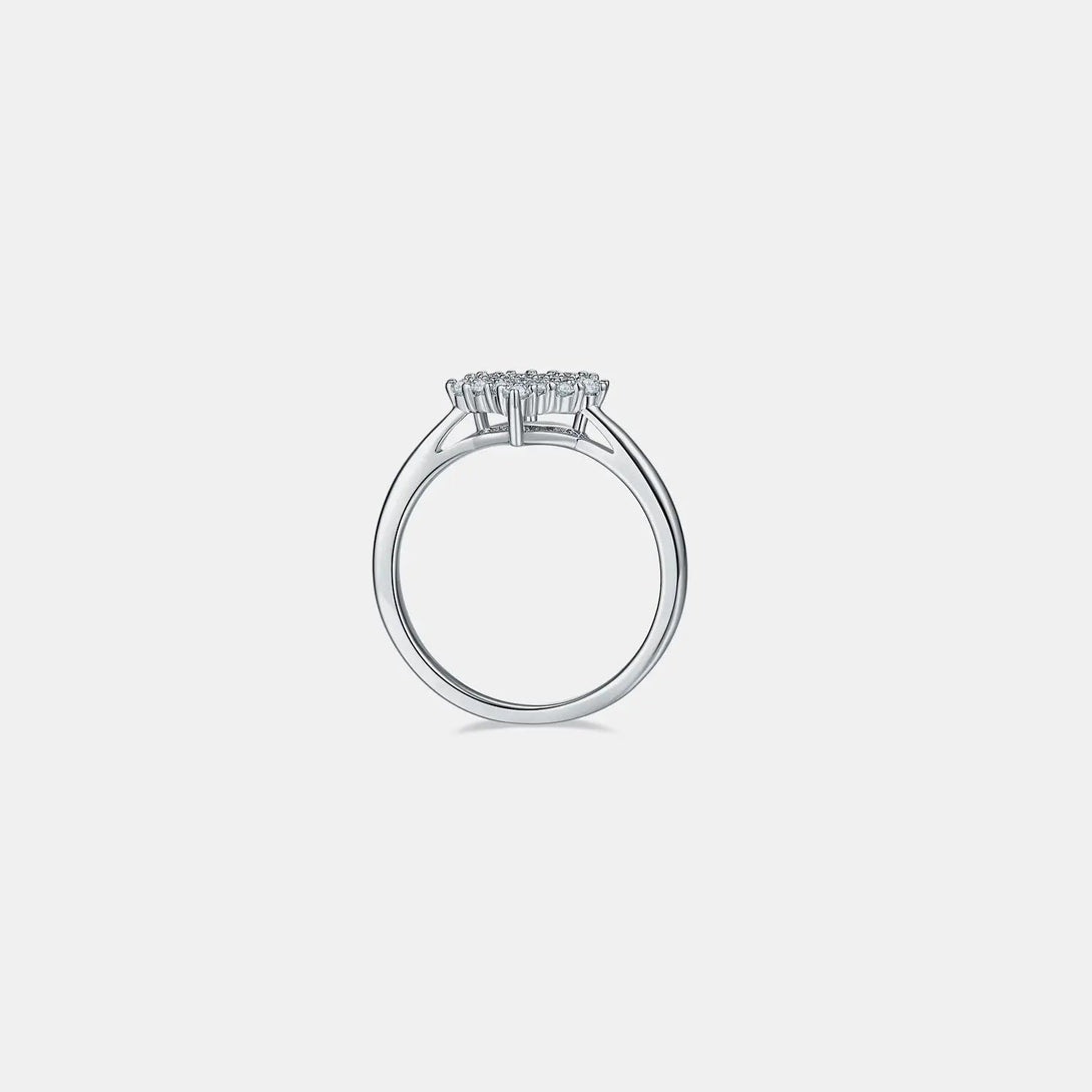 Lovcia Moissanite 925 Sterling Silver Heart Ring-Rings-Silver-5-Silver