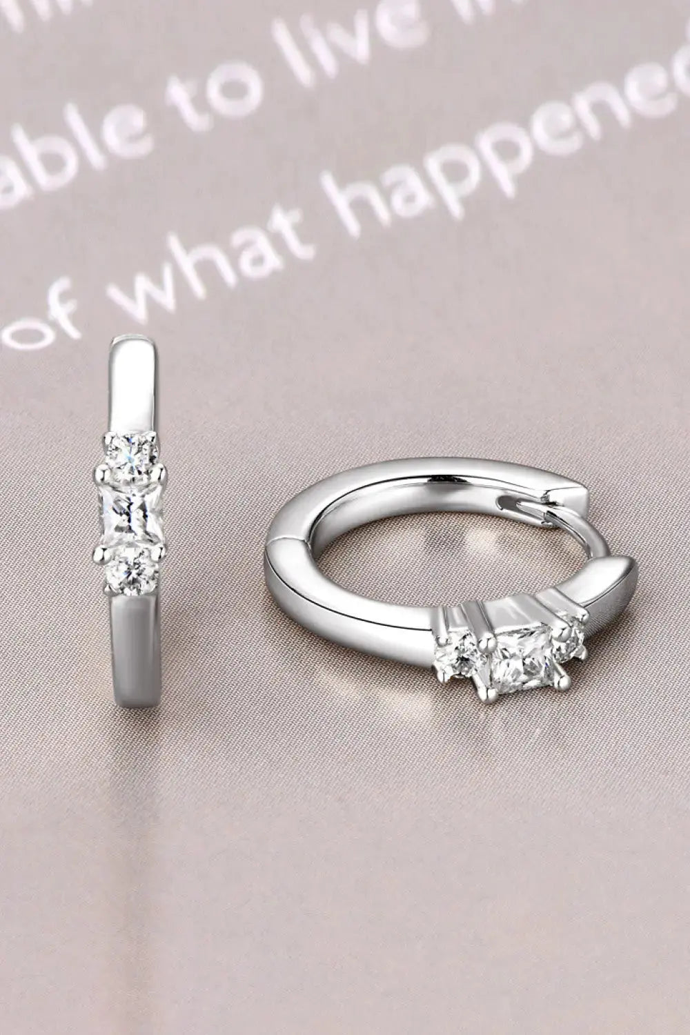 Lovcia Moissanite 925 Sterling Silver Huggie Earrings-Earrings-Gold-One Size-Gold