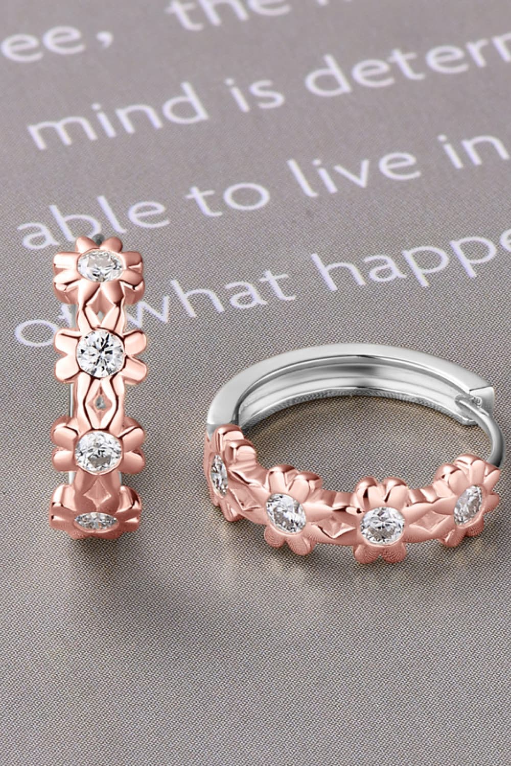 Lovcia Moissanite 925 Sterling Silver Huggie Earrings-Earrings-Rose Gold-One Size-Rose Gold