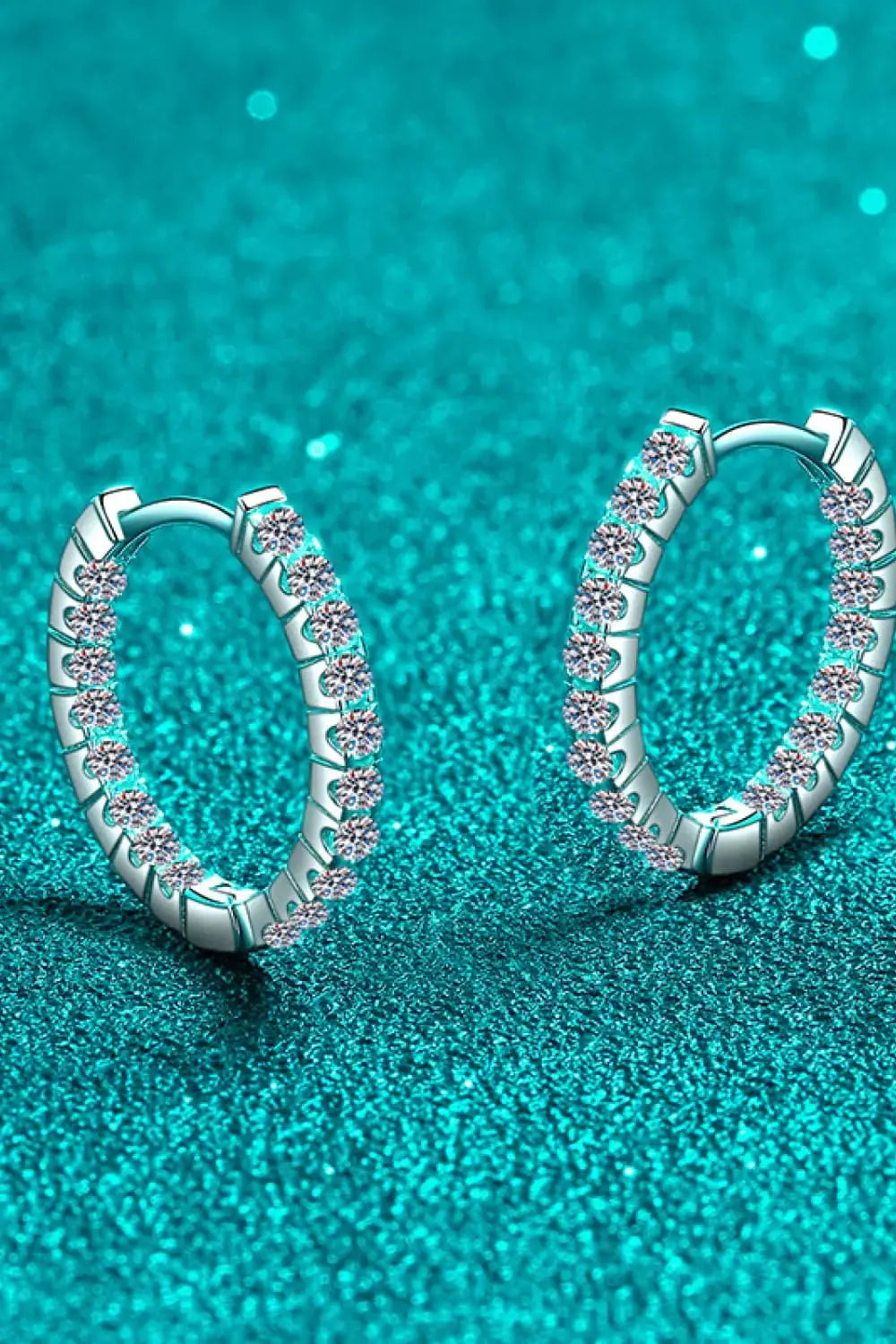Lovcia Moissanite 925 Sterling Silver Huggie Earrings-Earrings-Silver-One Size-Silver