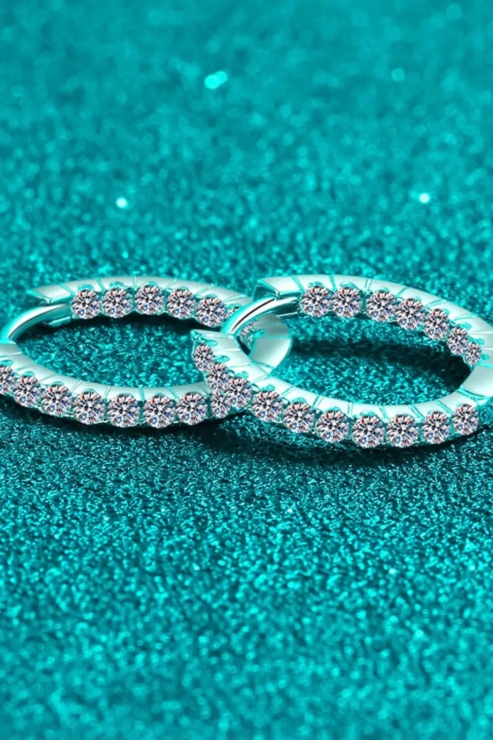 Lovcia Moissanite 925 Sterling Silver Huggie Earrings-Earrings-Silver-One Size-Silver