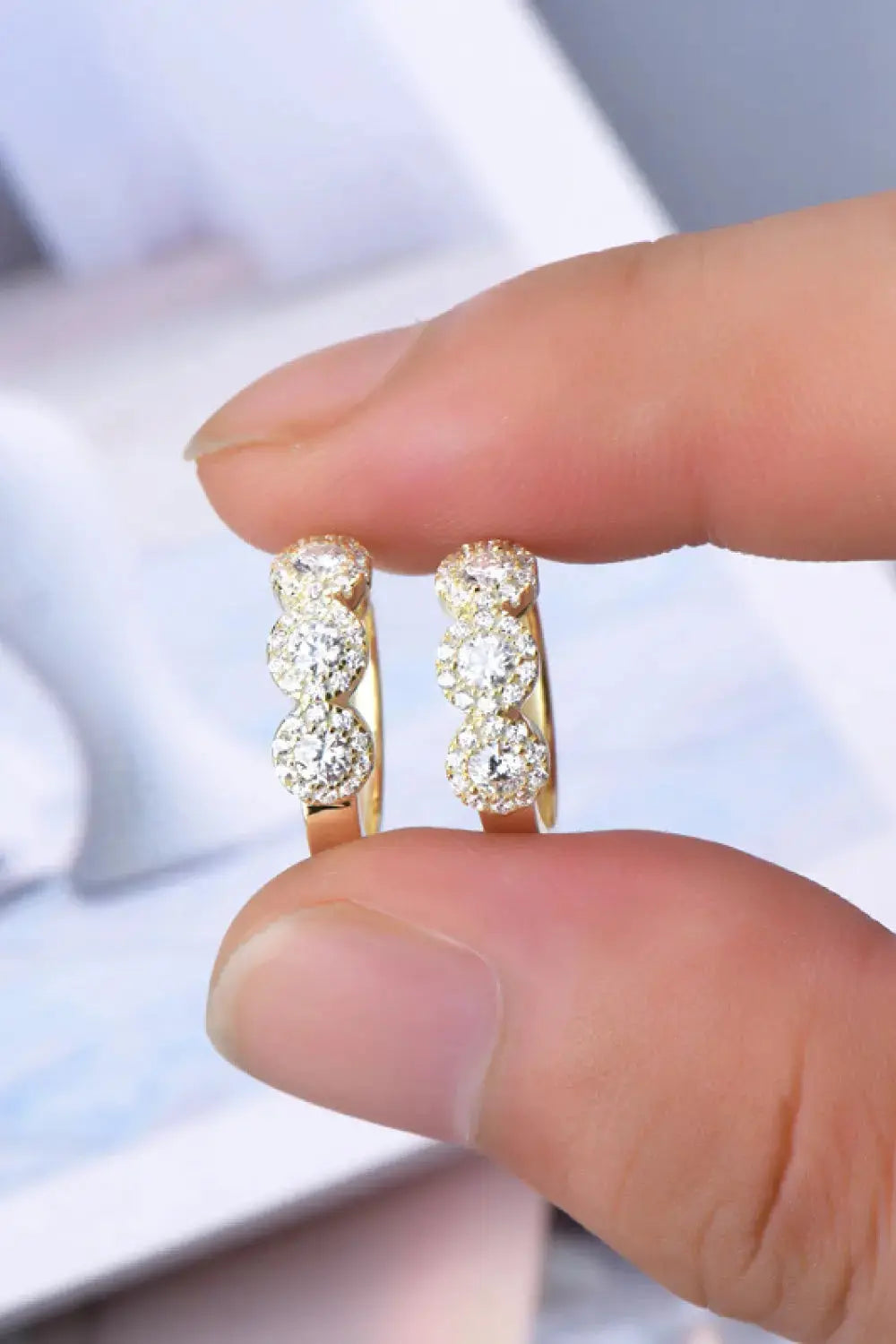 Lovcia Moissanite 925 Sterling Silver Huggie Earrings-Earrings-Silver-One Size-Silver