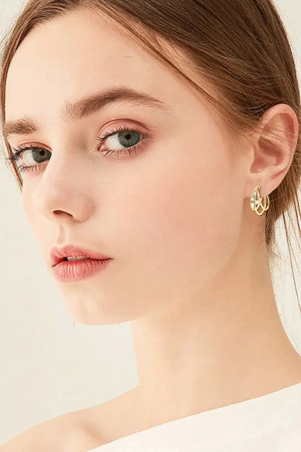 Lovcia Moissanite 925 Sterling Silver Layered Earrings-Earrings-Gold-One Size-Gold