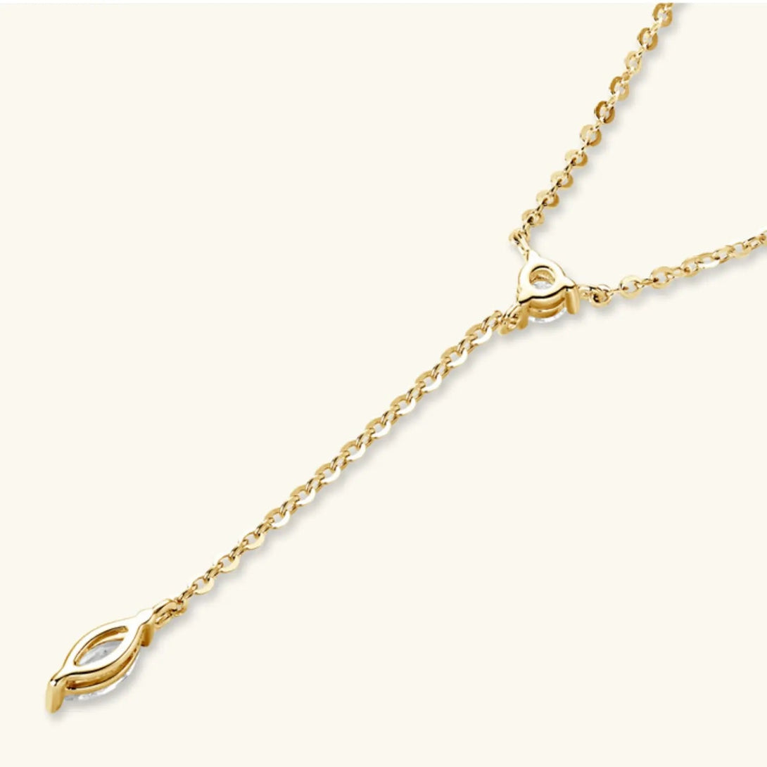 Lovcia Moissanite 925 Sterling Silver Necklace-Necklaces-Gold-One Size-Gold