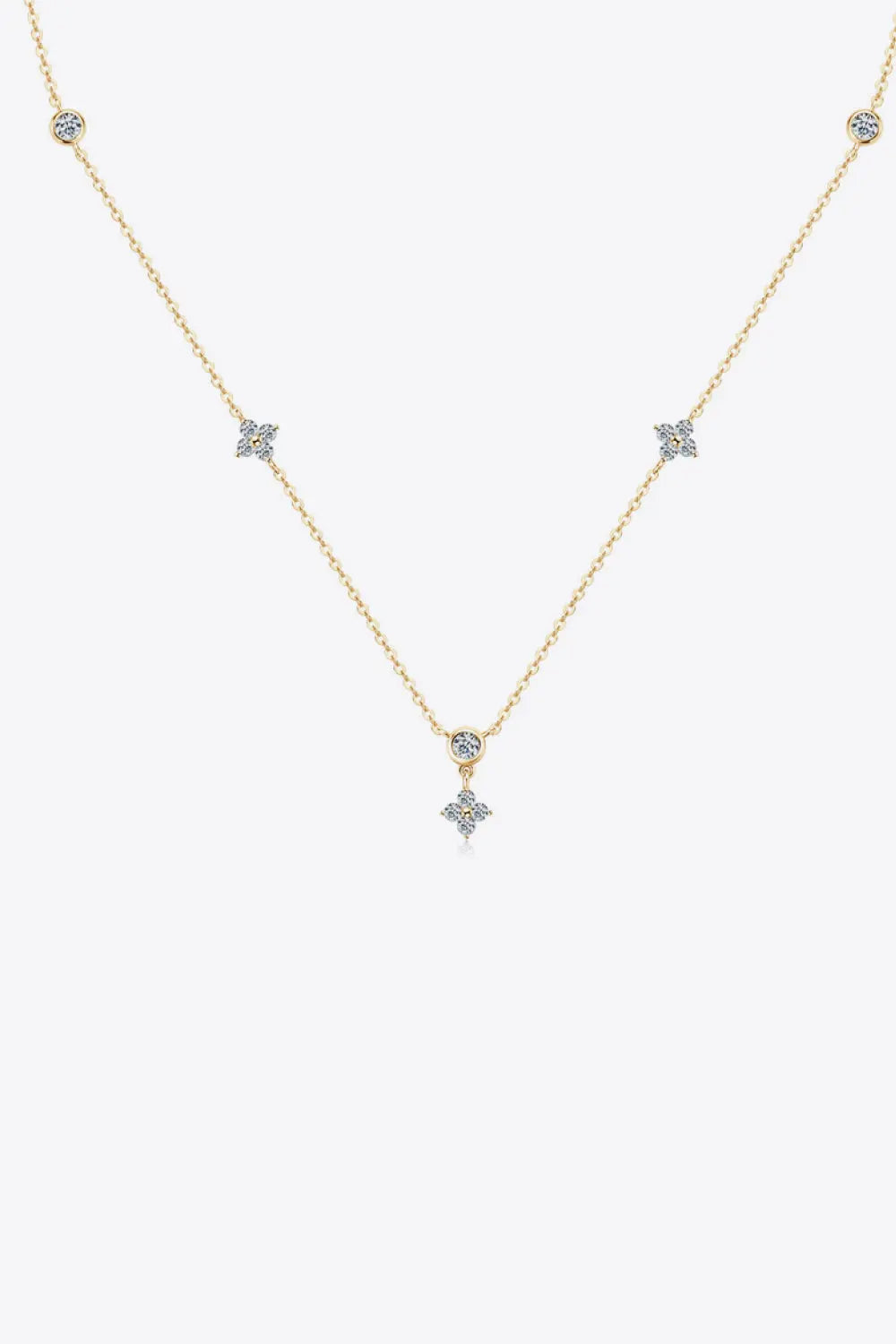 Lovcia Moissanite 925 Sterling Silver Necklace-Necklaces-Gold-One Size-Gold
