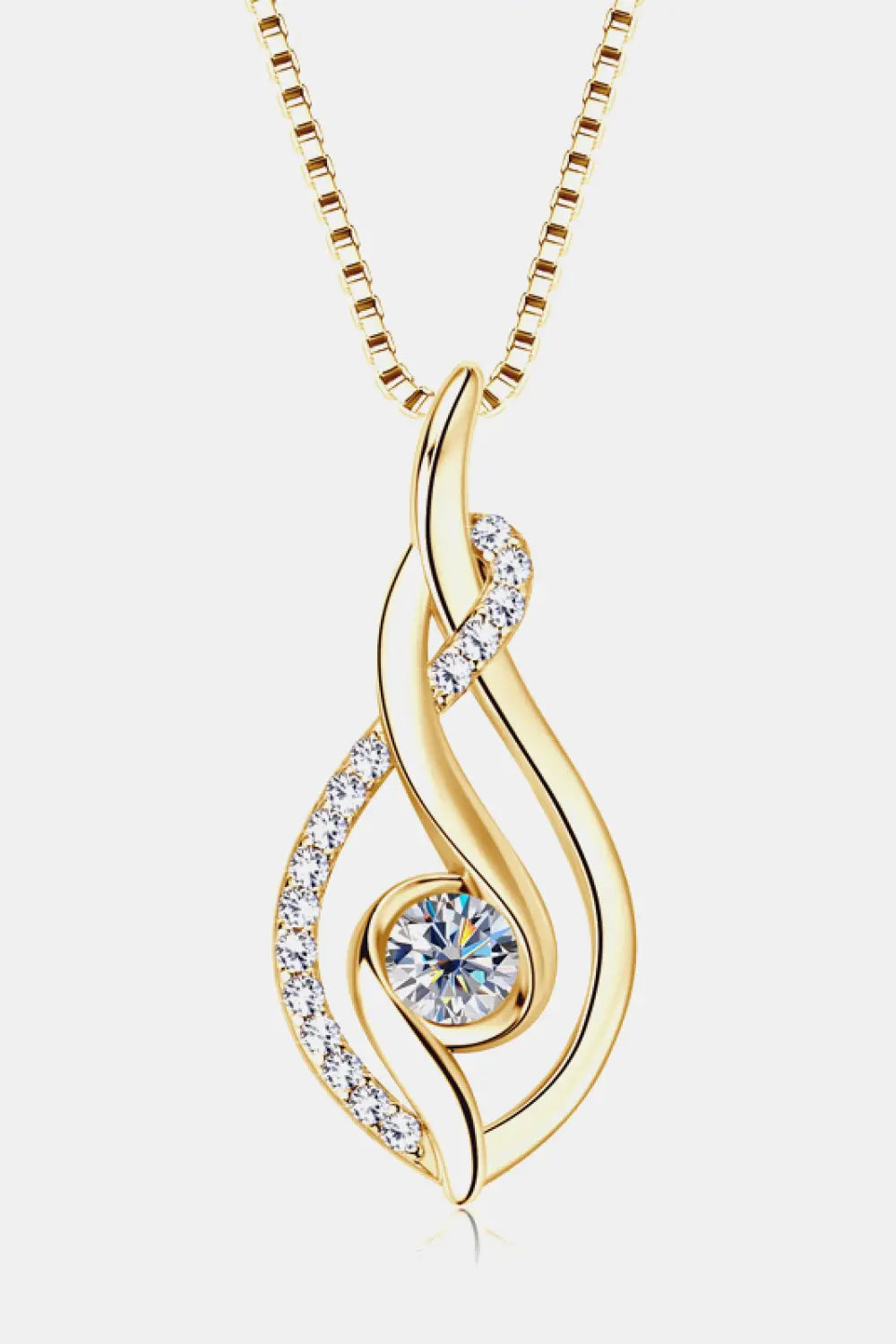 Lovcia Moissanite 925 Sterling Silver Necklace-Necklaces-Gold-One Size-Gold