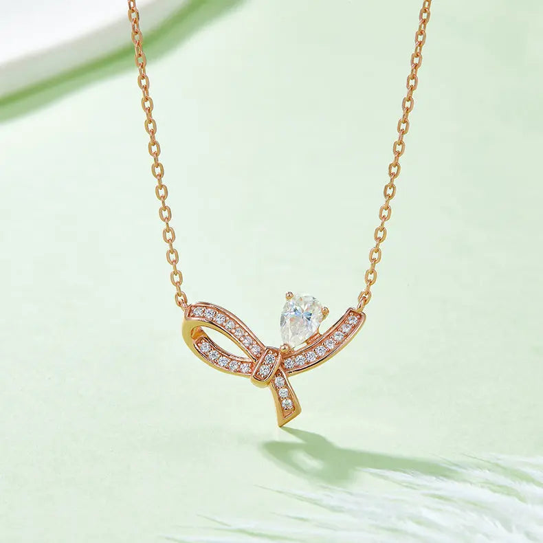 Lovcia Moissanite 925 Sterling Silver Necklace-Necklaces-Rose Gold-One Size-Rose Gold