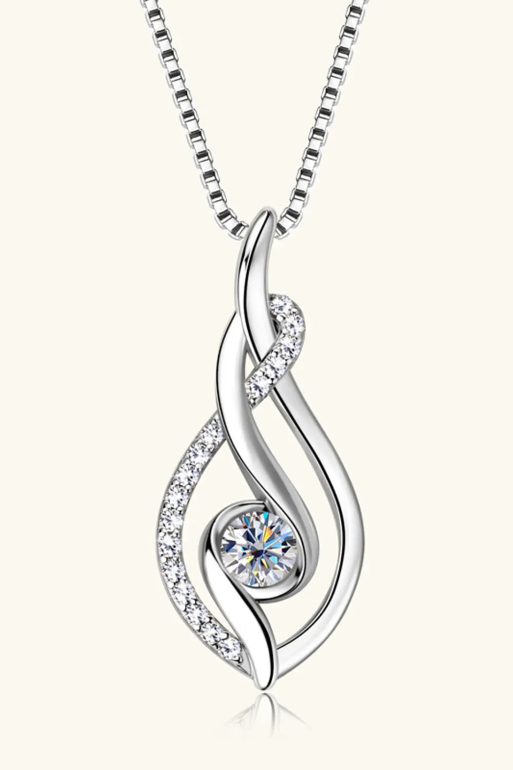 Lovcia Moissanite 925 Sterling Silver Necklace-Necklaces-Silver-One Size-Silver