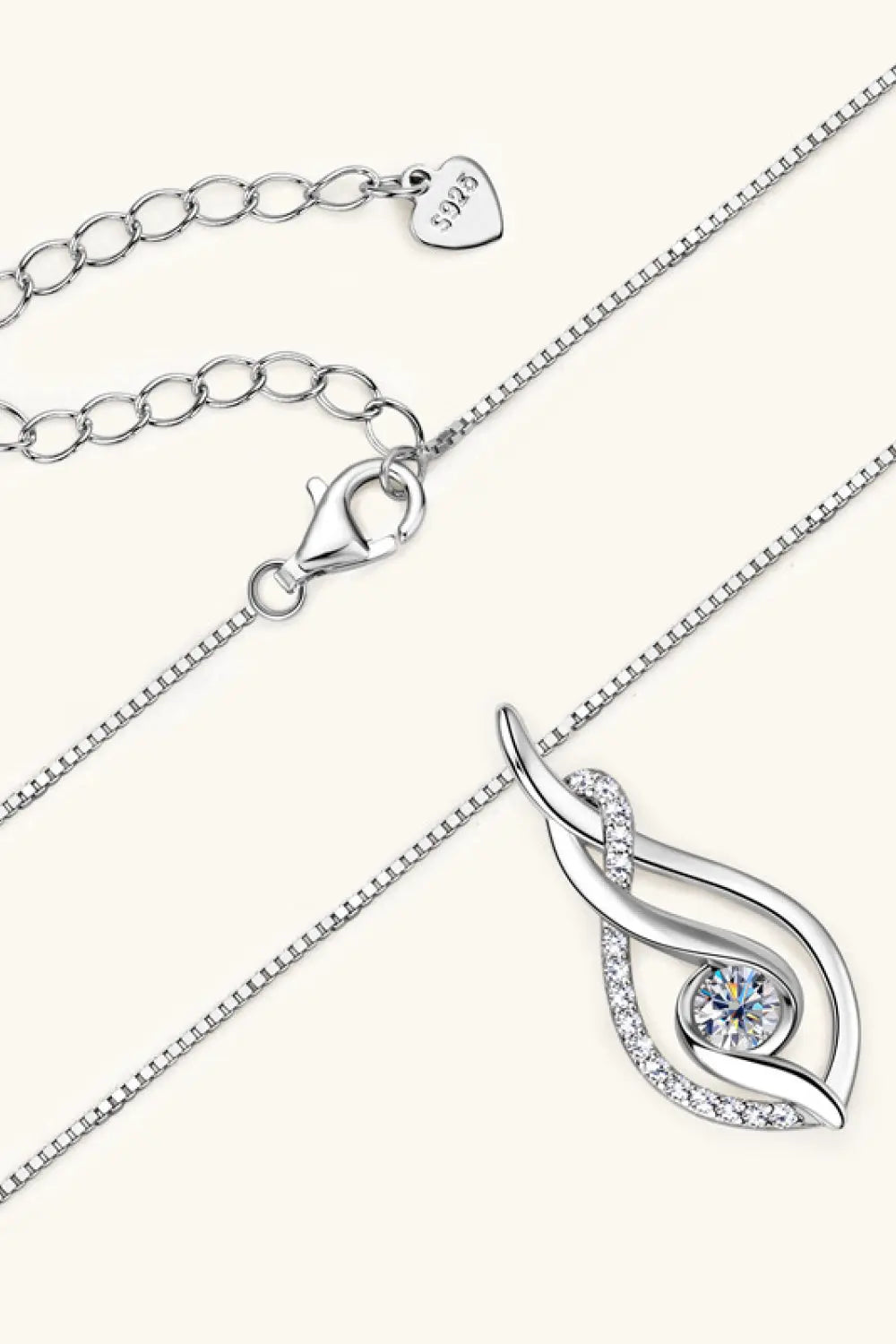 Lovcia Moissanite 925 Sterling Silver Necklace-Necklaces-Silver-One Size-Silver