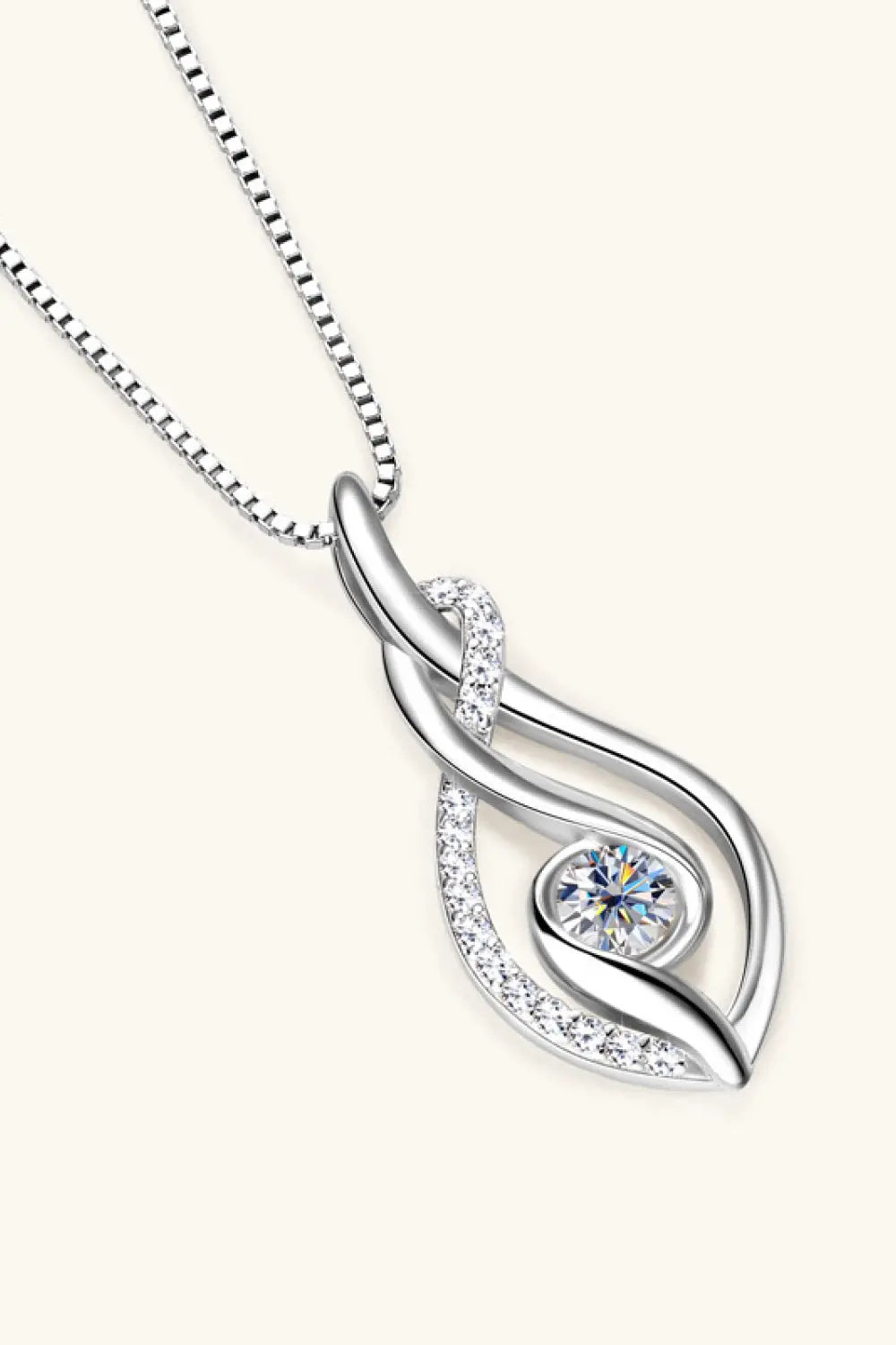 Lovcia Moissanite 925 Sterling Silver Necklace-Necklaces-Silver-One Size-Silver