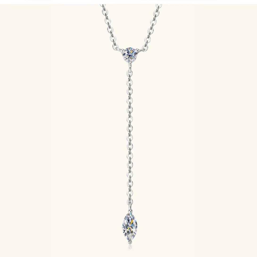 Lovcia Moissanite 925 Sterling Silver Necklace-Necklaces-Silver-One Size-Silver
