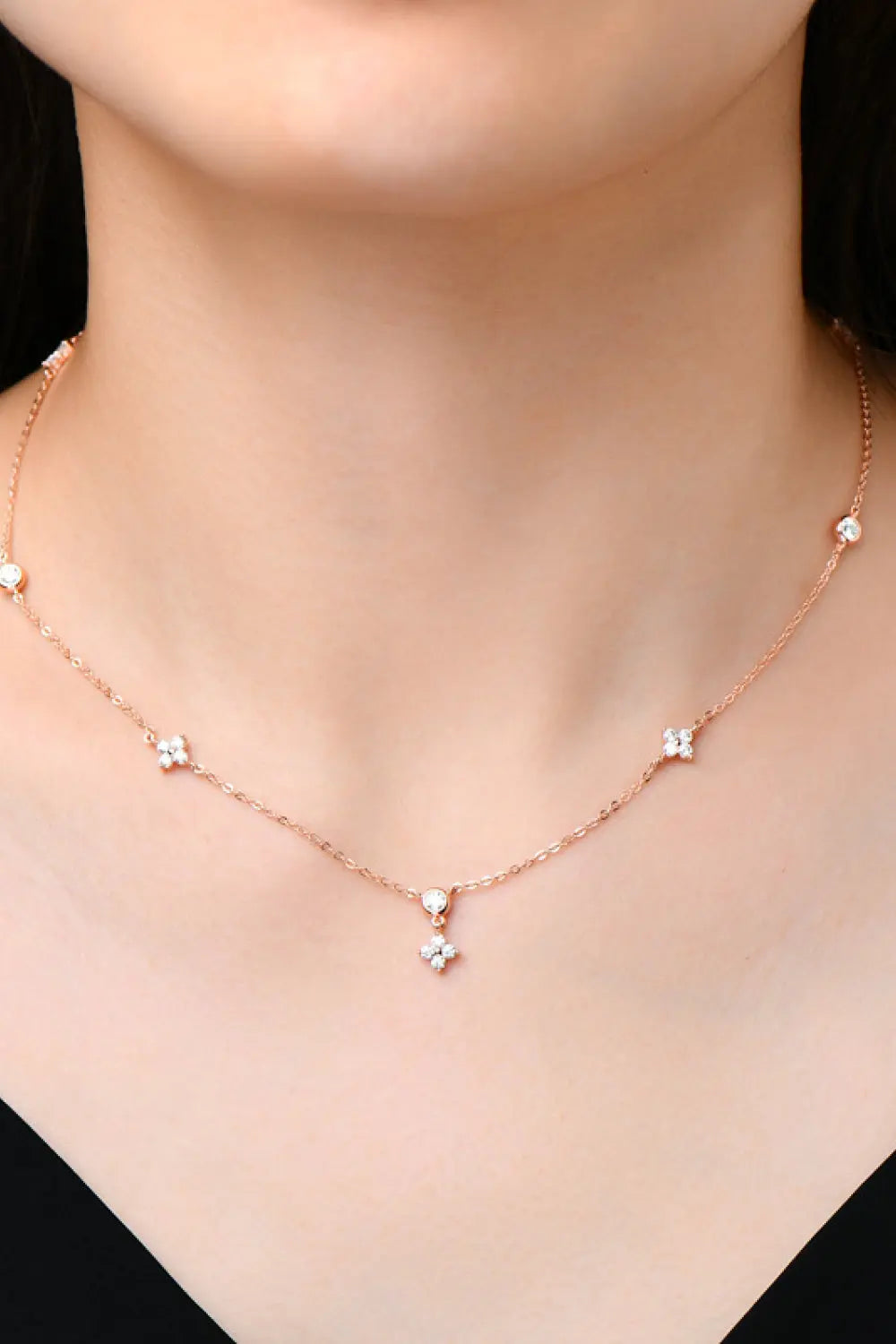 Lovcia Moissanite 925 Sterling Silver Necklace-Necklaces-Silver-One Size-Silver