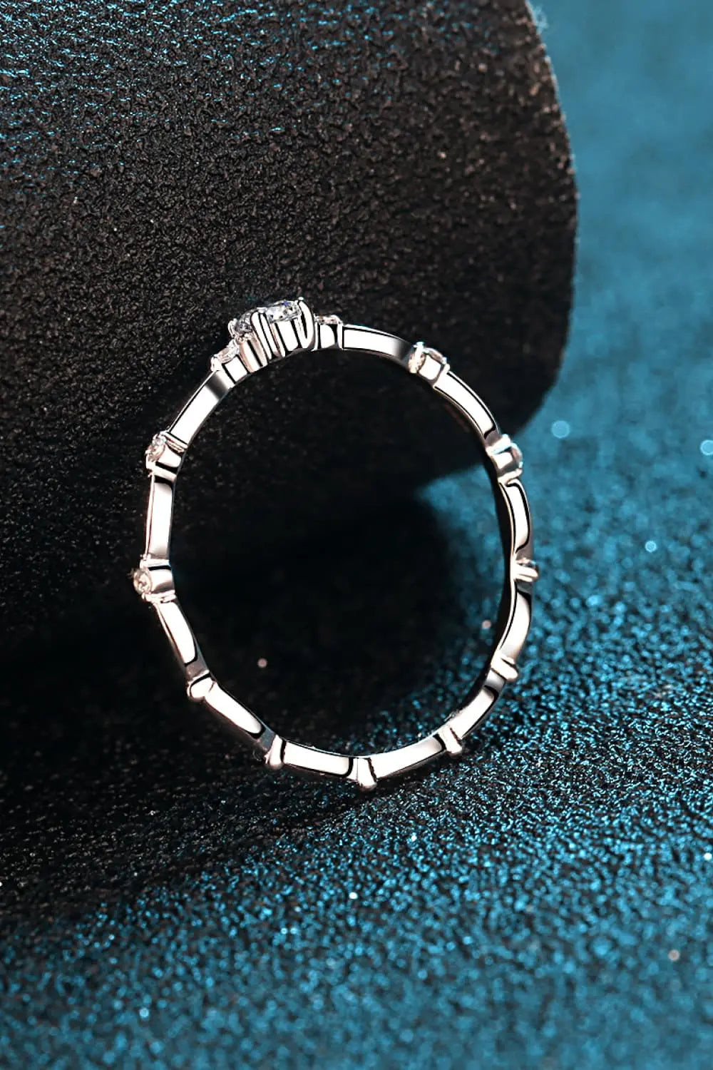 Lovcia Moissanite 925 Sterling Silver Rhodium-Plated Ring-Rings-Silver-4-Silver