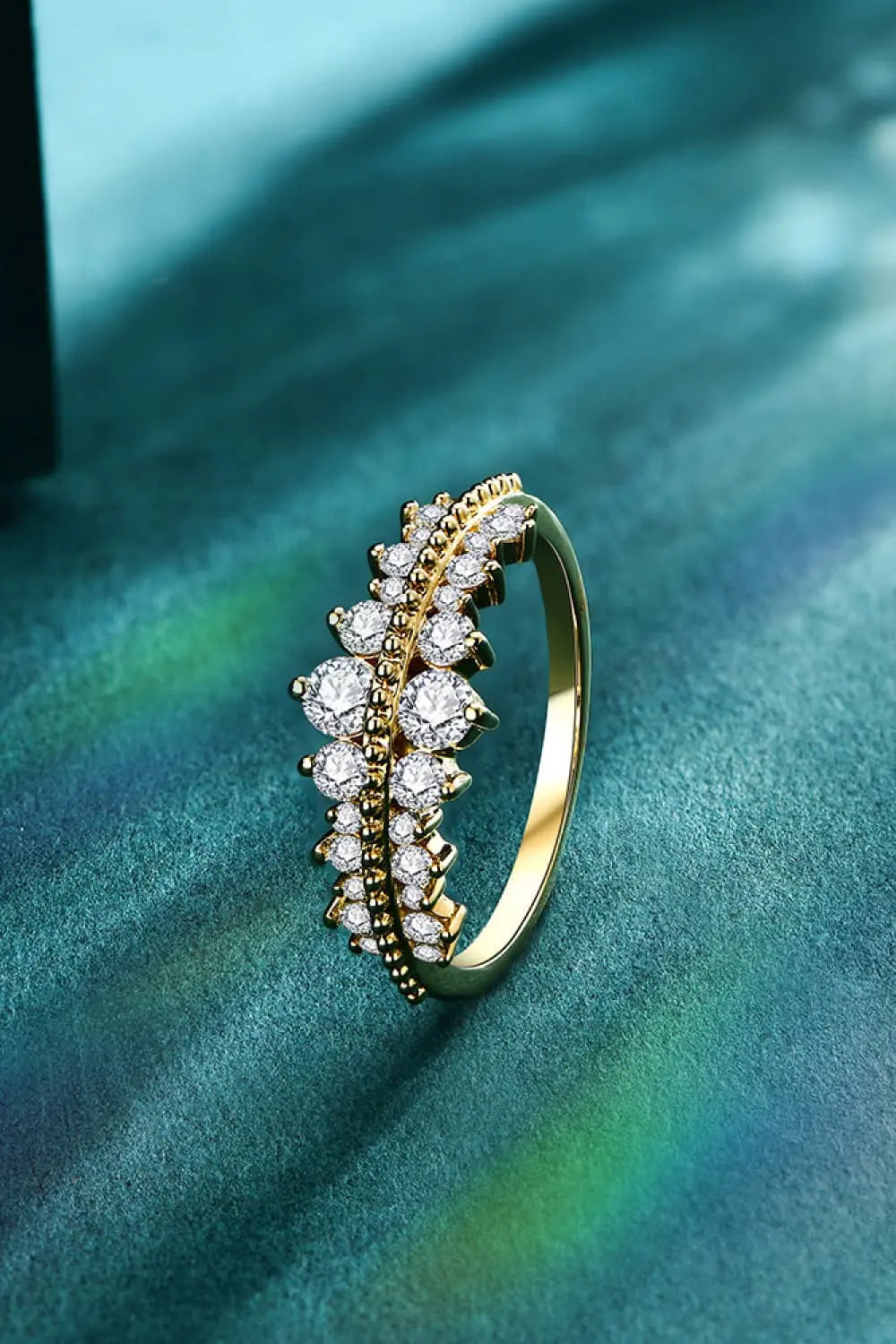 Lovcia Moissanite 925 Sterling Silver Ring-Rings-Gold-5-Gold