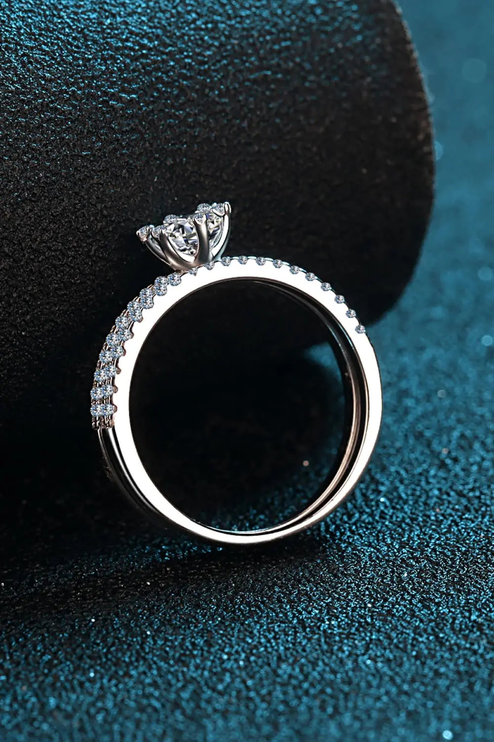 Lovcia Moissanite 925 Sterling Silver Ring Set-Rings-Silver-5-Silver
