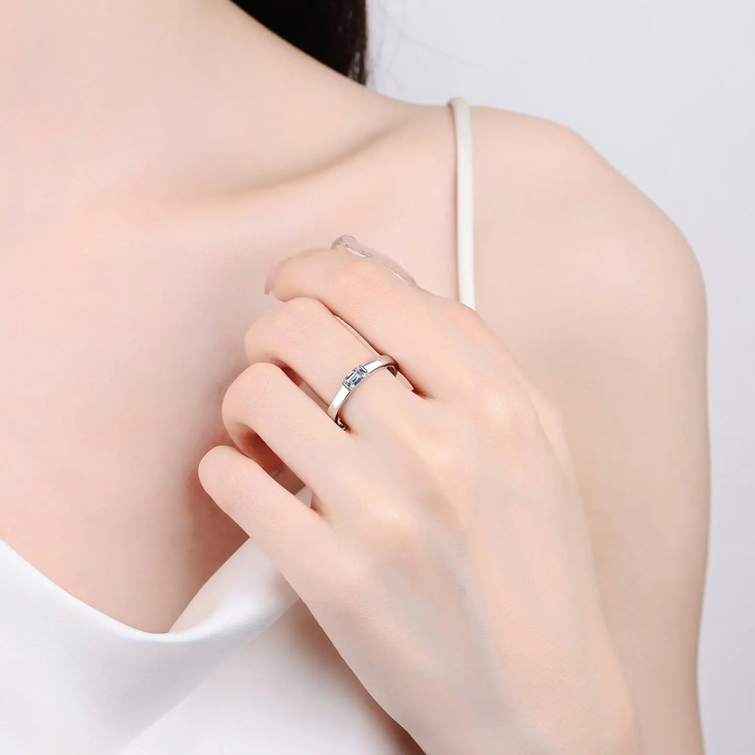 Lovcia Moissanite 925 Sterling Silver Ring-Rings-Silver-4-Silver