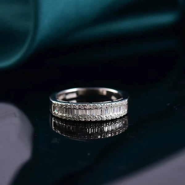 Lovcia Moissanite 925 Sterling Silver Ring-Rings-Silver-4.5-Silver