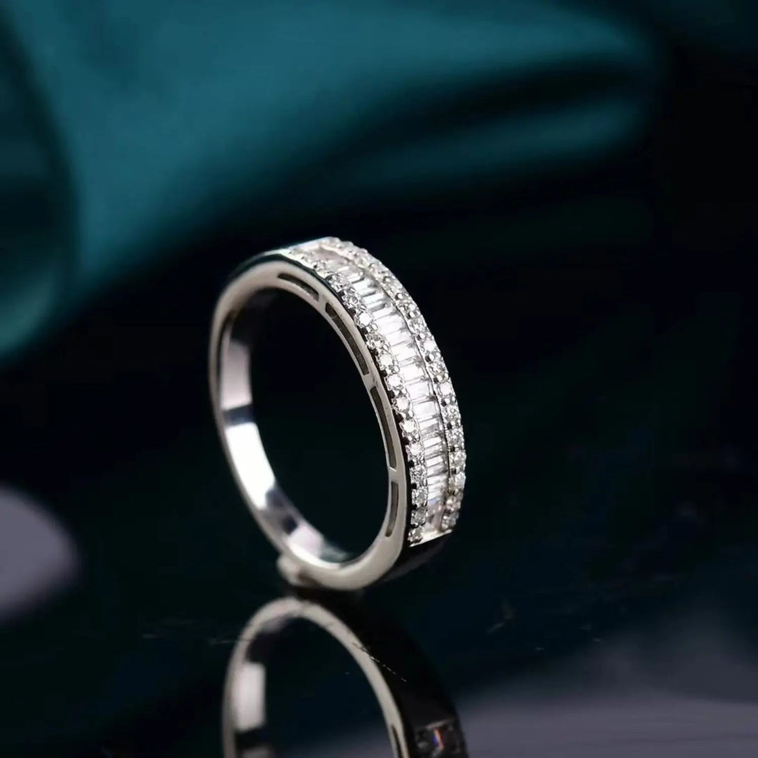 Lovcia Moissanite 925 Sterling Silver Ring-Rings-Silver-4.5-Silver