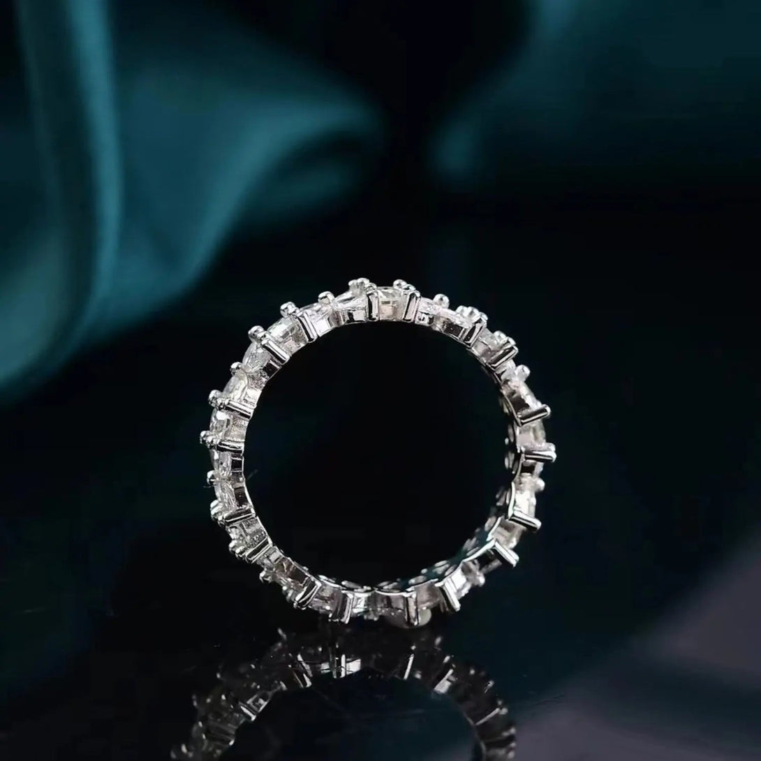 Lovcia Moissanite 925 Sterling Silver Ring-Rings-Silver-4.5-Silver