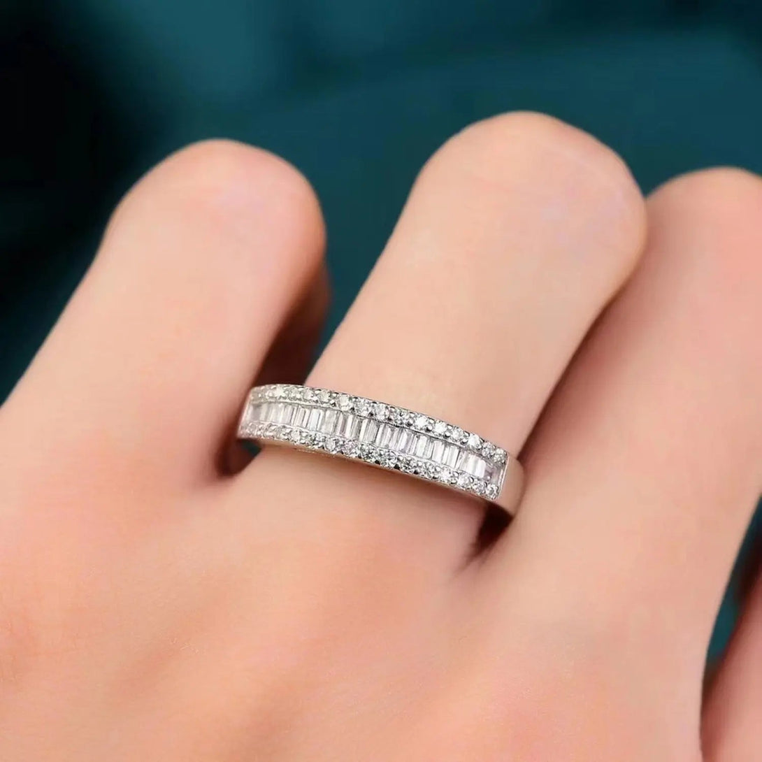 Lovcia Moissanite 925 Sterling Silver Ring-Rings-Silver-4.5-Silver