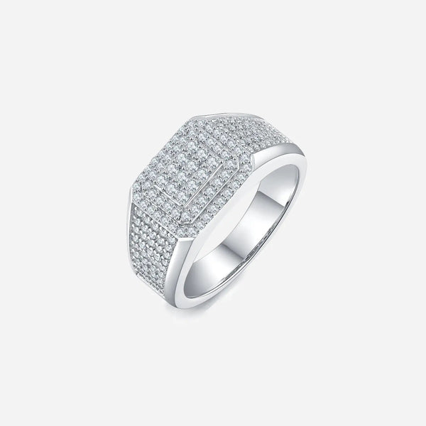 Lovcia Moissanite 925 Sterling Silver Ring-Rings-Silver-8-Silver