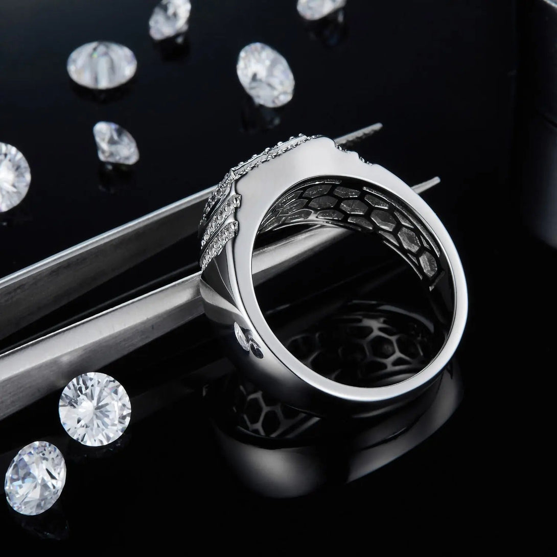 Lovcia Moissanite 925 Sterling Silver Ring-Rings-Silver-8-Silver