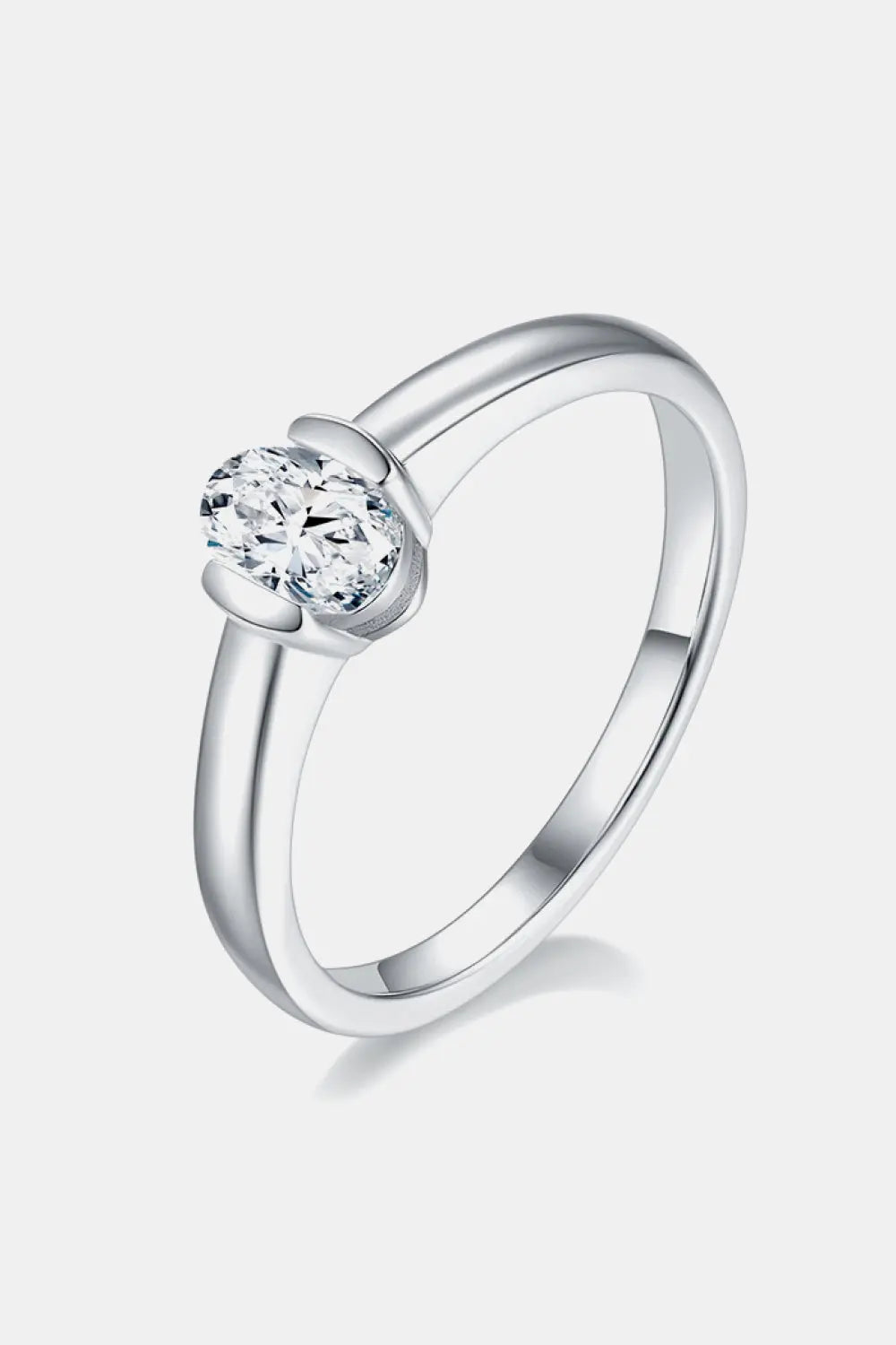 Lovcia Moissanite 925 Sterling Silver Solitaire Ring-Rings-Egg-4.5-Egg