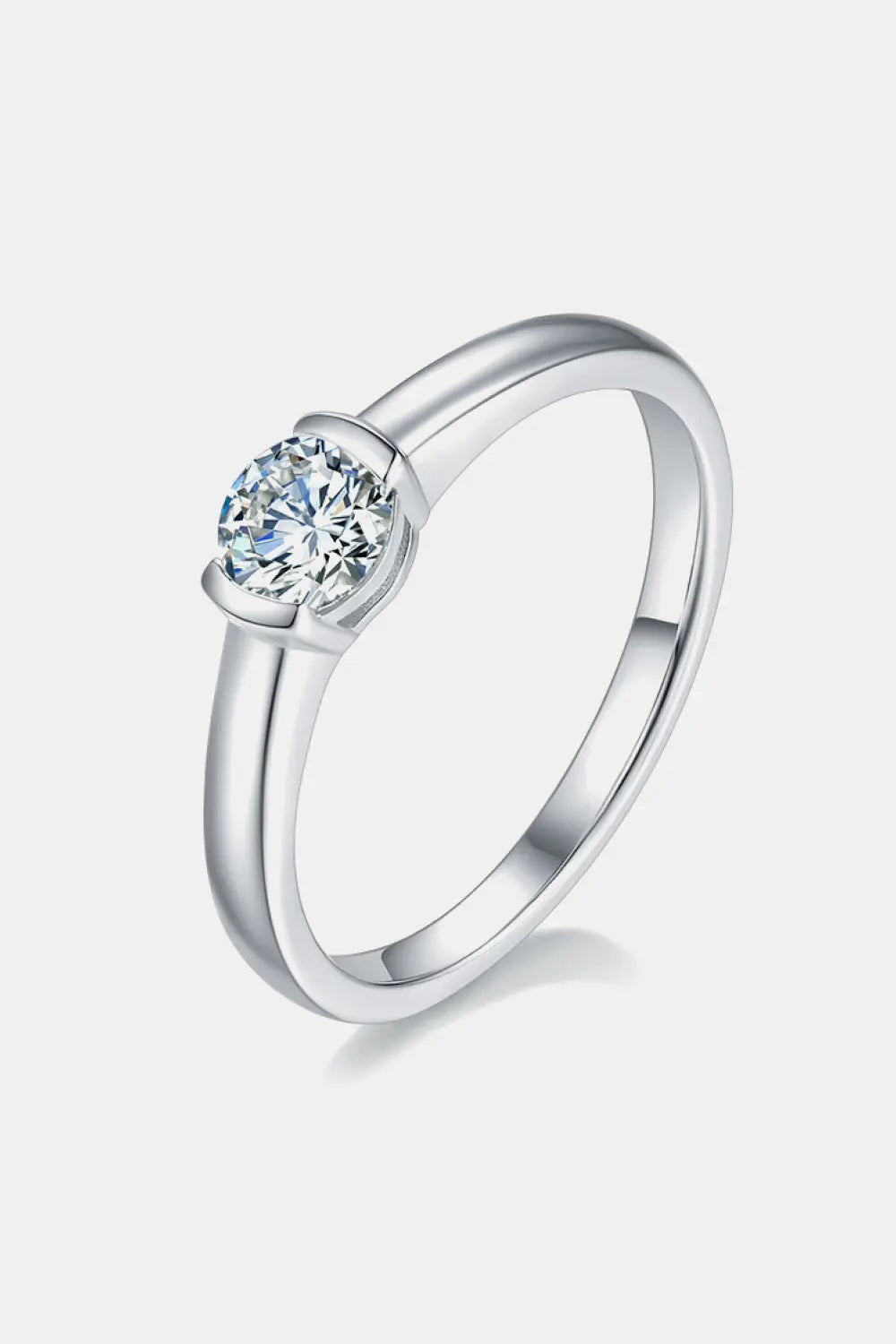 Lovcia Moissanite 925 Sterling Silver Solitaire Ring-Rings-Round-4.5-Round