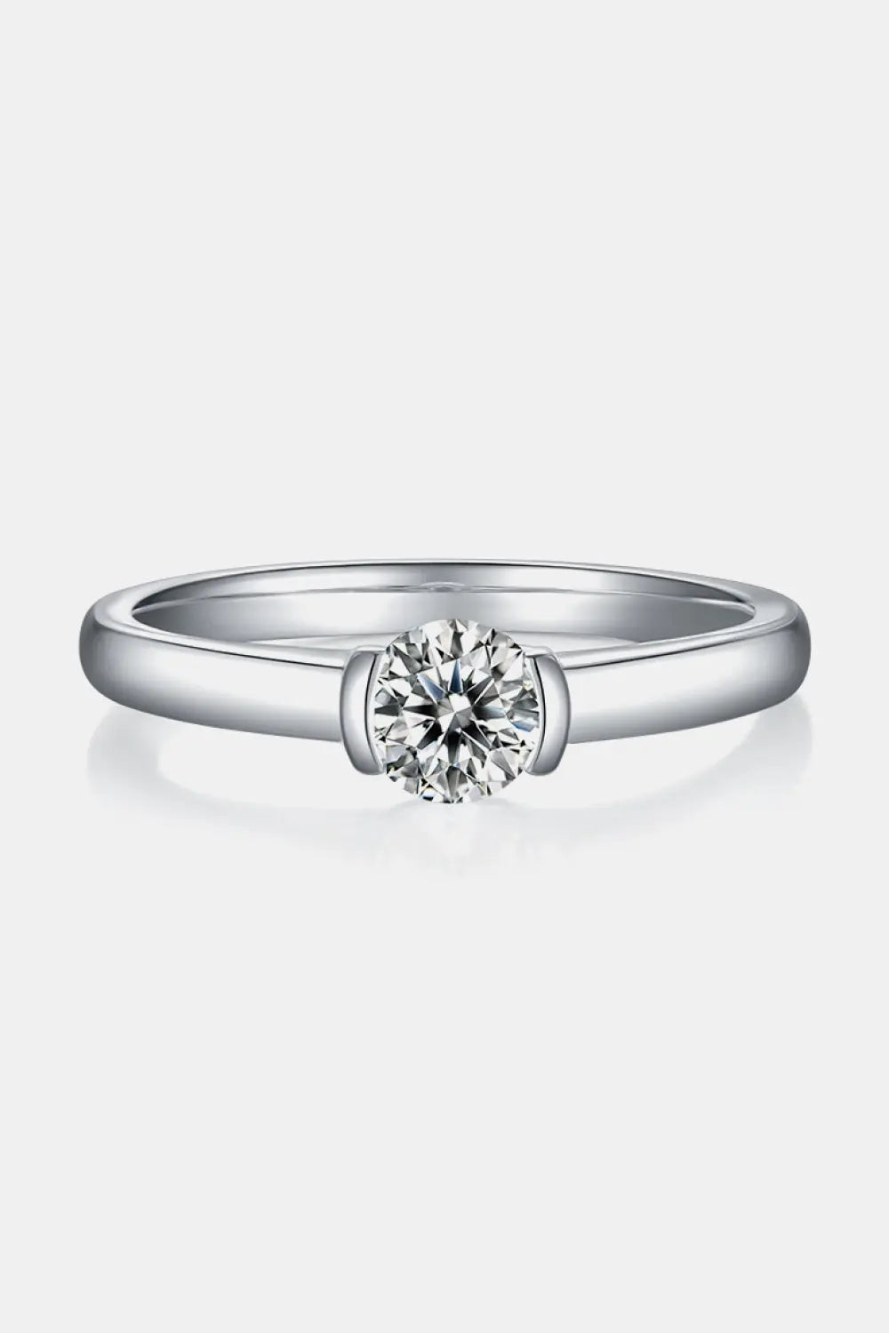 Lovcia Moissanite 925 Sterling Silver Solitaire Ring-Rings-Round-4.5-Round