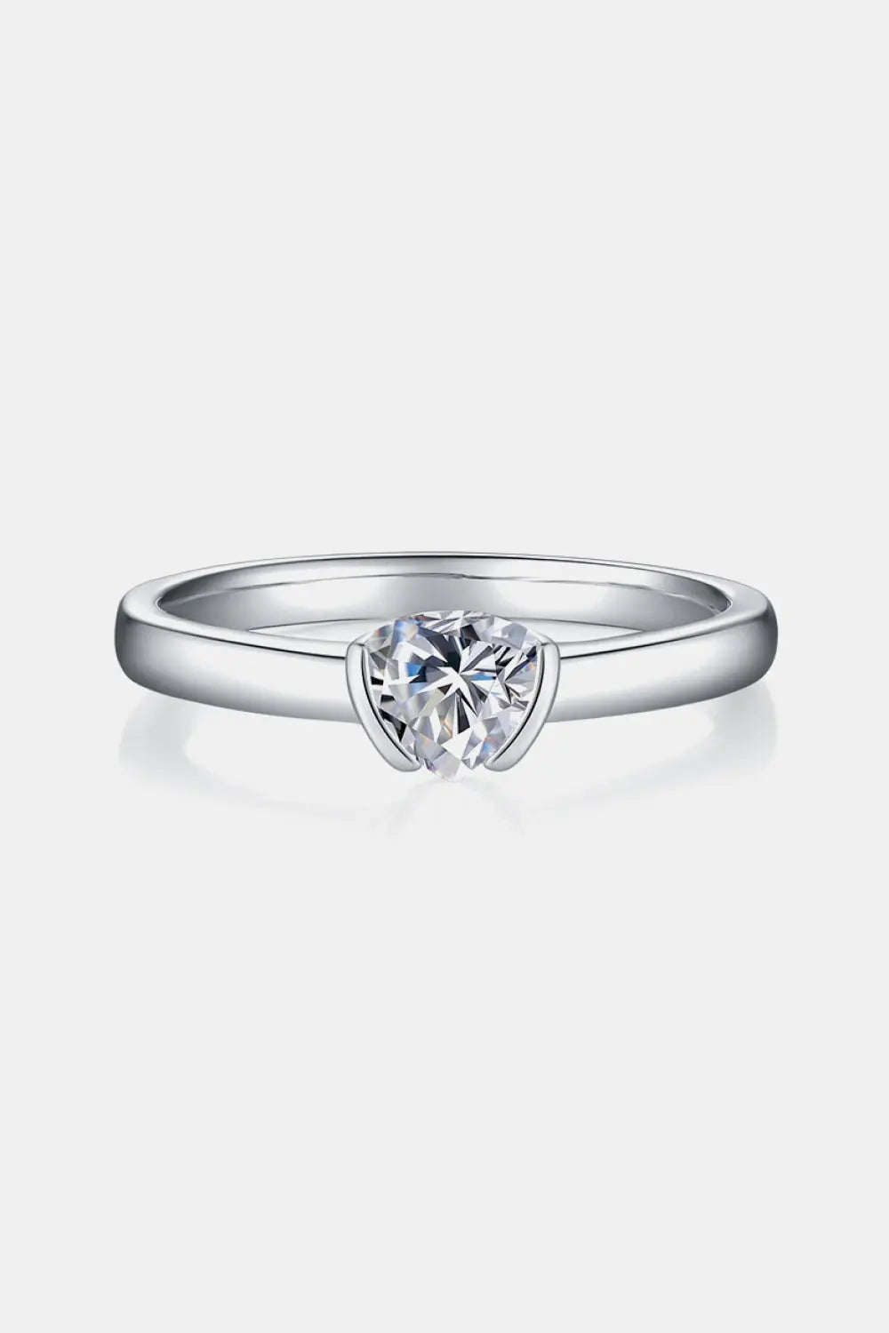 Lovcia Moissanite 925 Sterling Silver Solitaire Ring-Rings-Round-4.5-Round