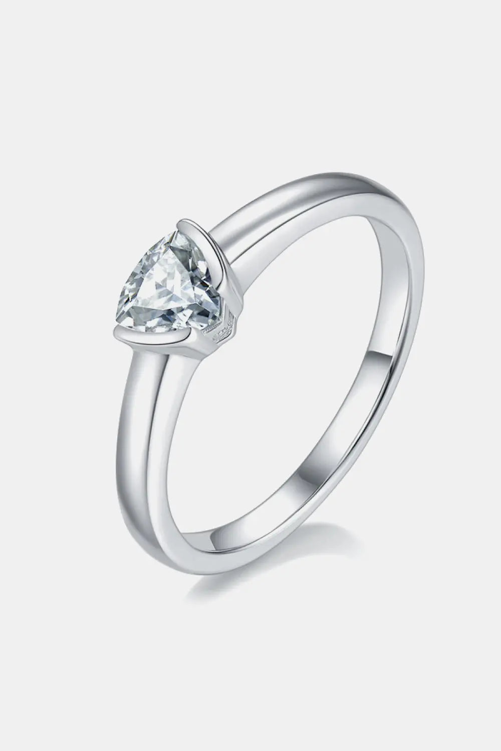 Lovcia Moissanite 925 Sterling Silver Solitaire Ring-Rings-Triangle-4.5-Triangle