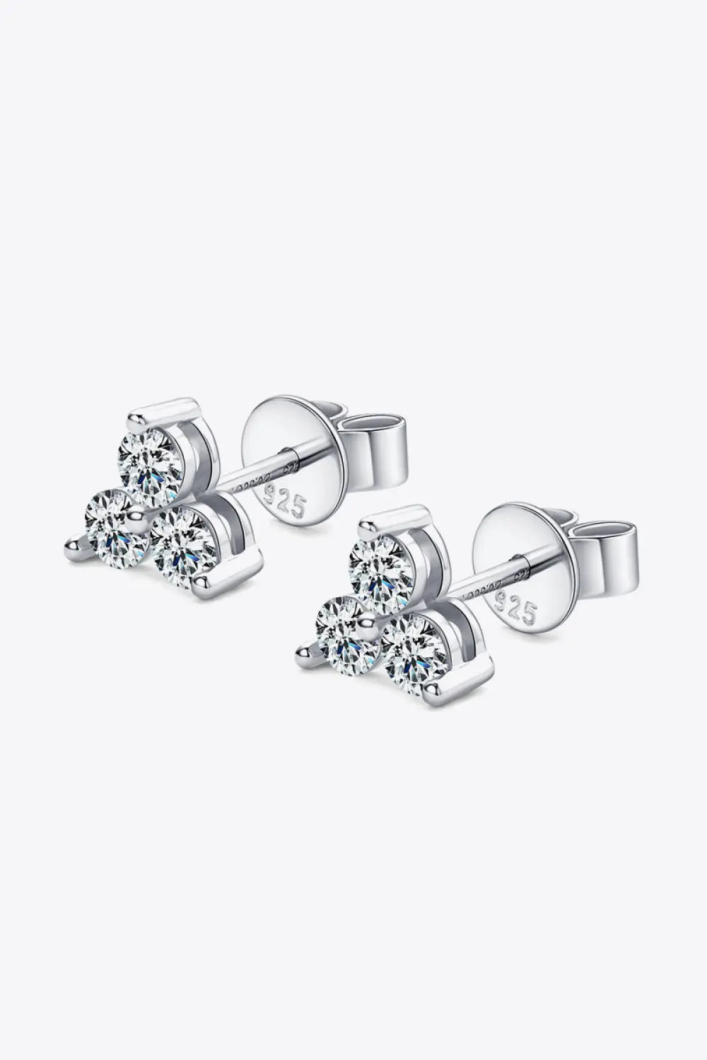 Lovcia Moissanite 925 Sterling Silver Stud Earrings-Earrings-Gold-One Size-Gold