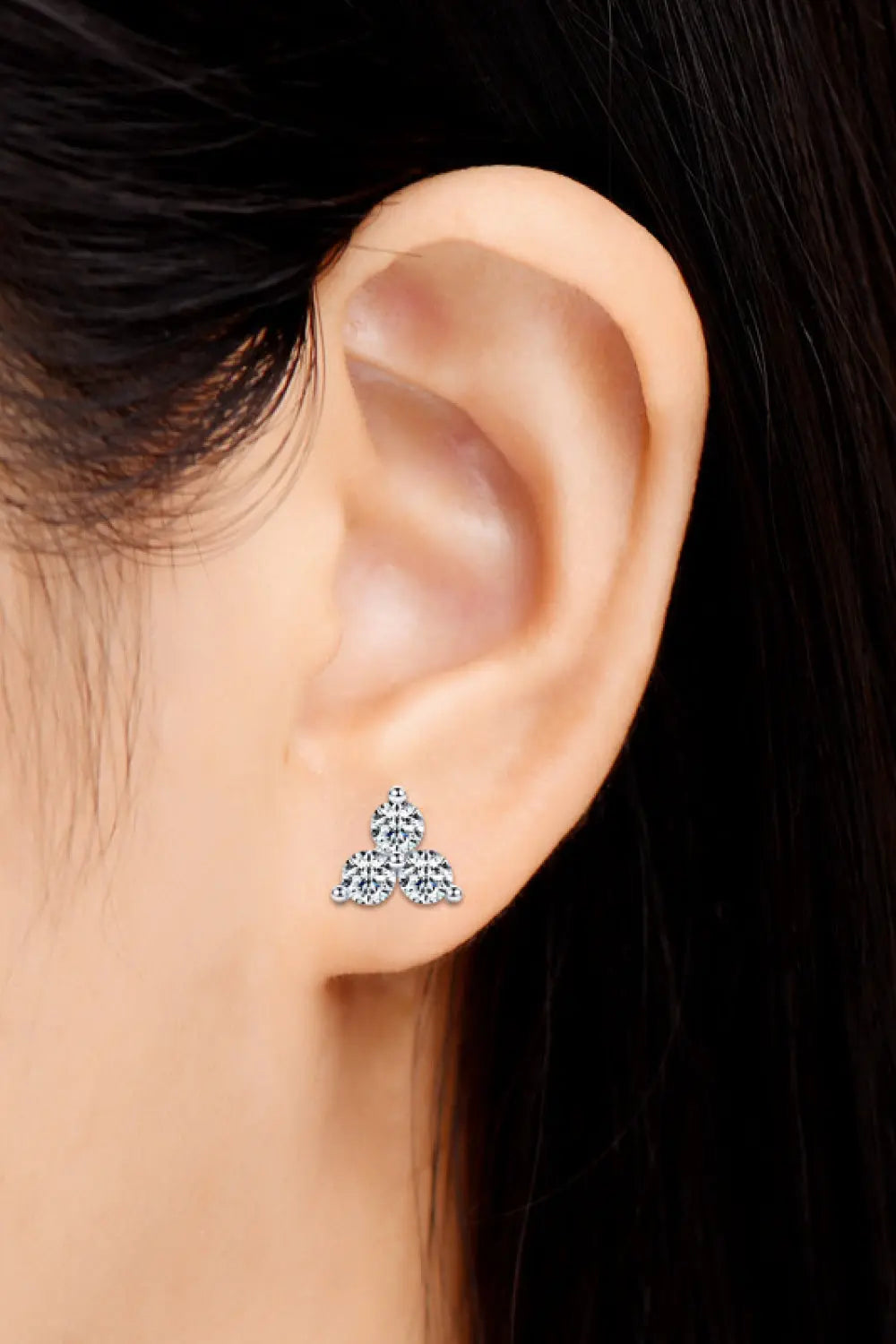 Lovcia Moissanite 925 Sterling Silver Stud Earrings-Earrings-Gold-One Size-Gold