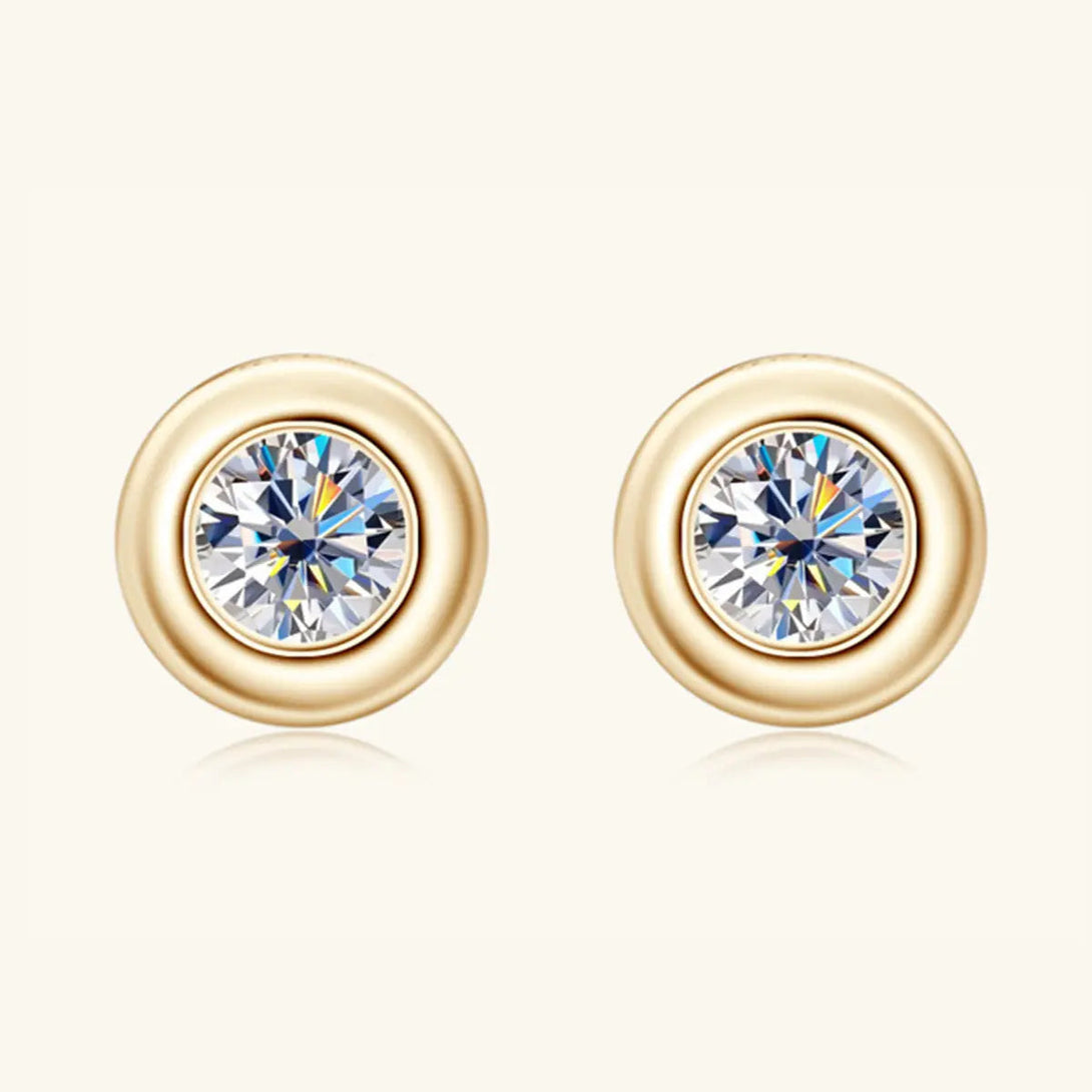 Lovcia Moissanite 925 Sterling Silver Stud Earrings-Earrings-Silver-One Size-Silver