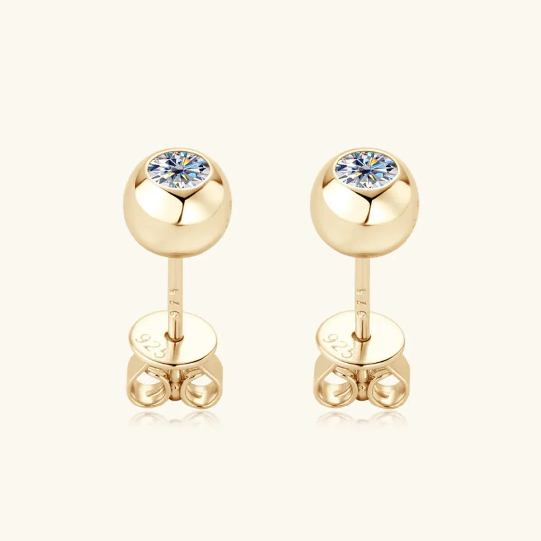 Lovcia Moissanite 925 Sterling Silver Stud Earrings-Earrings-Silver-One Size-Silver