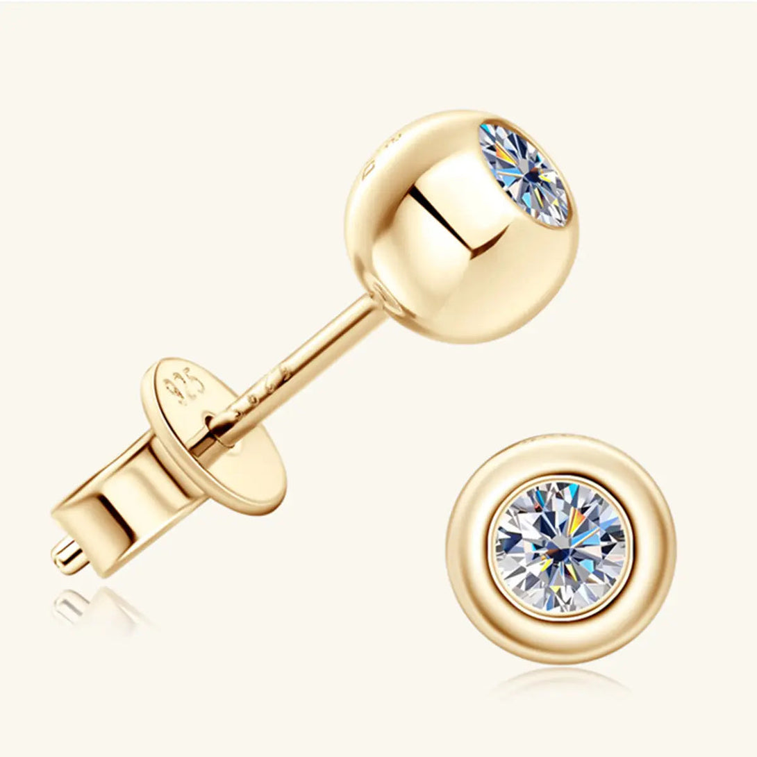 Lovcia Moissanite 925 Sterling Silver Stud Earrings-Earrings-Silver-One Size-Silver