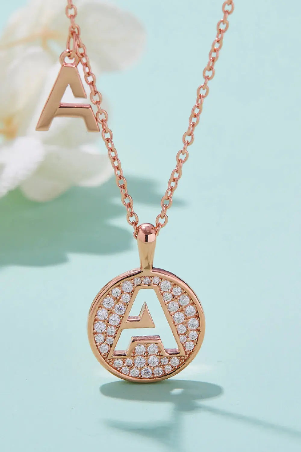 Lovcia Moissanite A to J Pendant Necklace-Necklaces-A-One Size-A